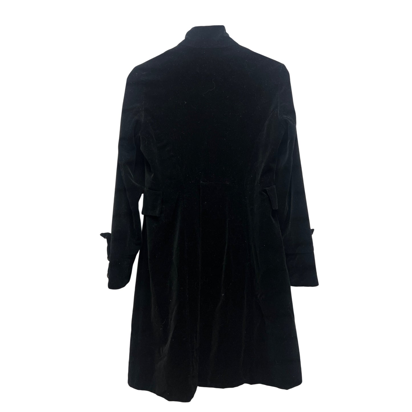 Newport News Vintage Y2K Goth Long Black Velvet Sergeant Pepper Coat