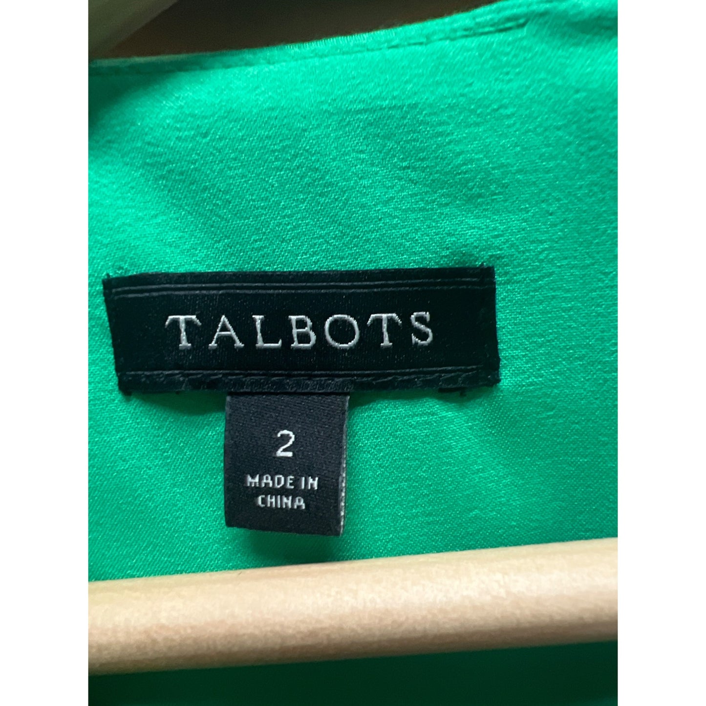 Talbots Springtime Green Floral Shift Dress