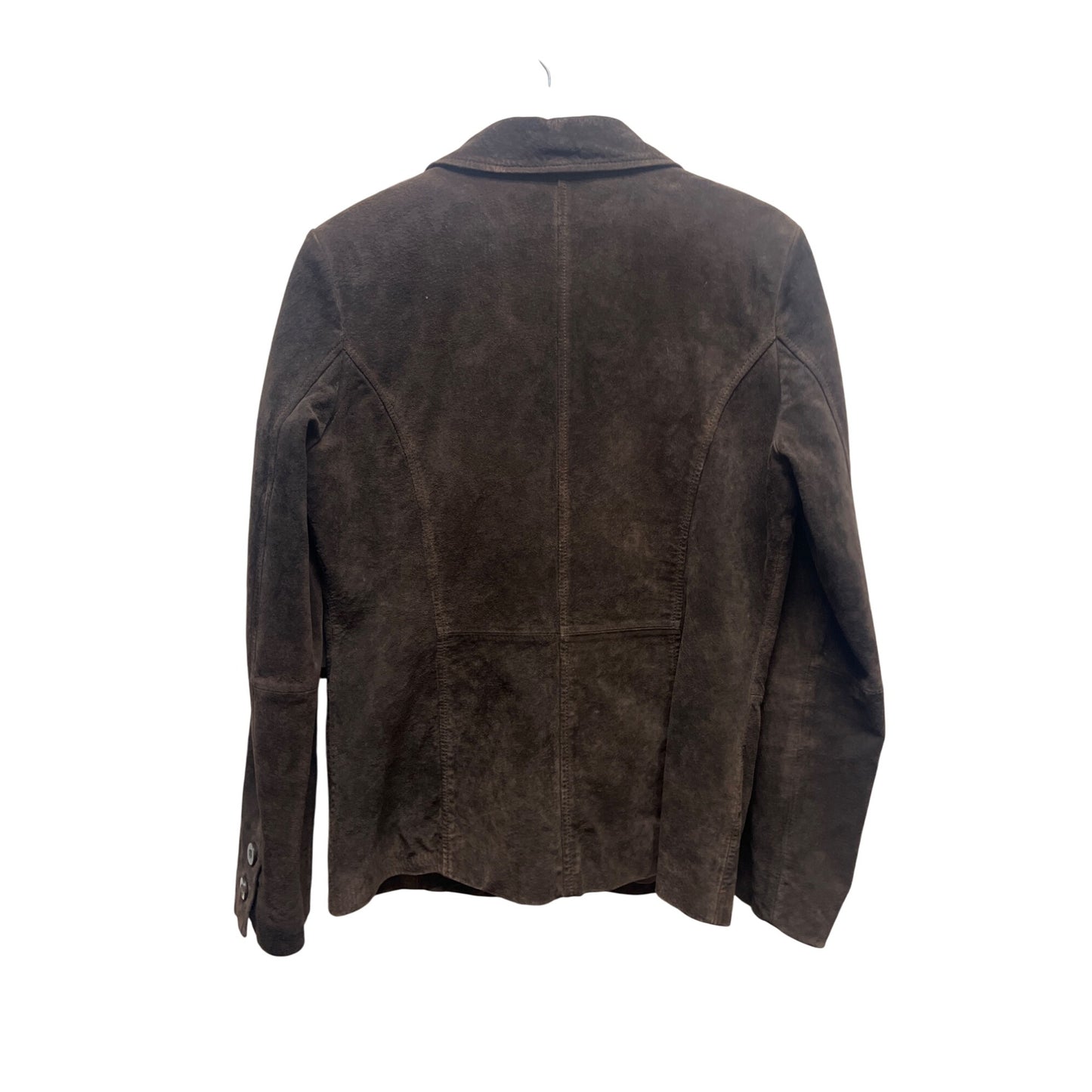 Bernardo Chocolate Brown Suede Leather Blazer Jacket