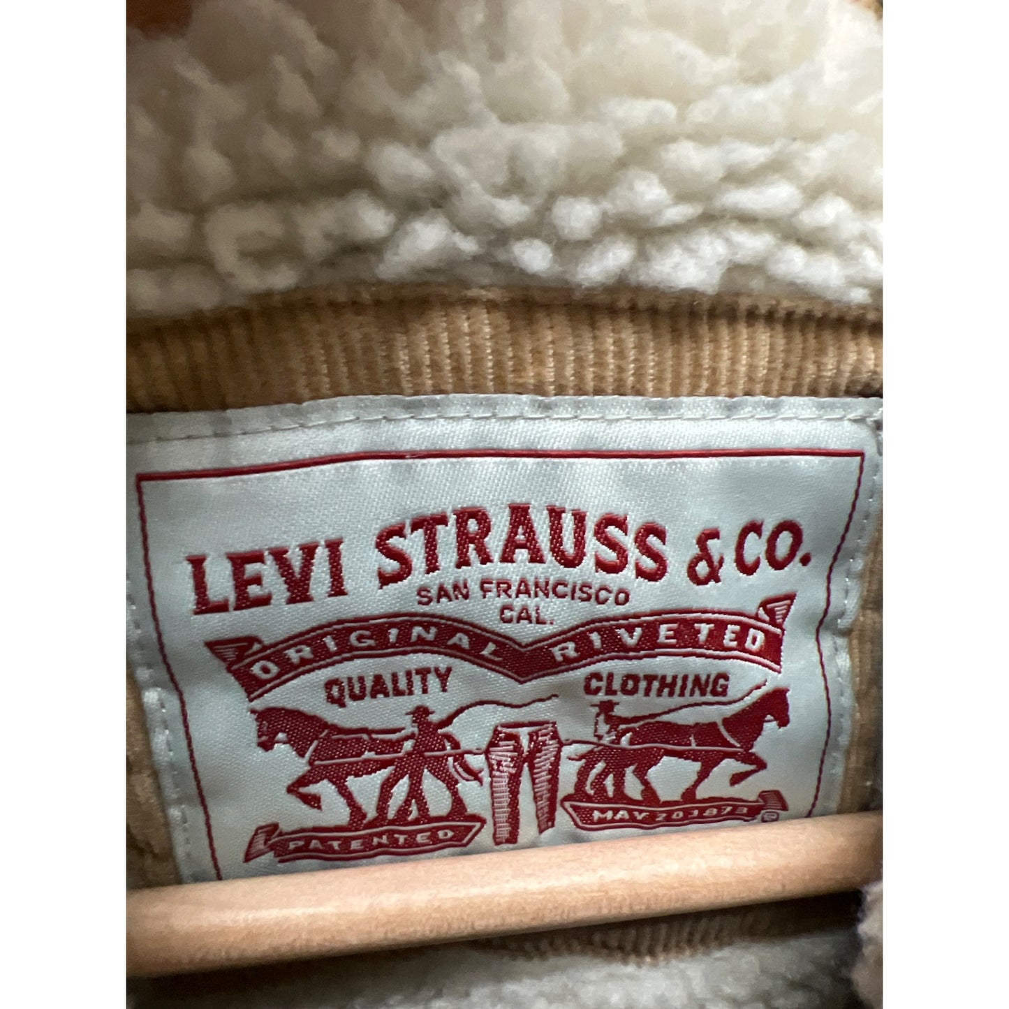 Levi's Tan Corduroy & Sherpa Trucker Hoodie Jacket