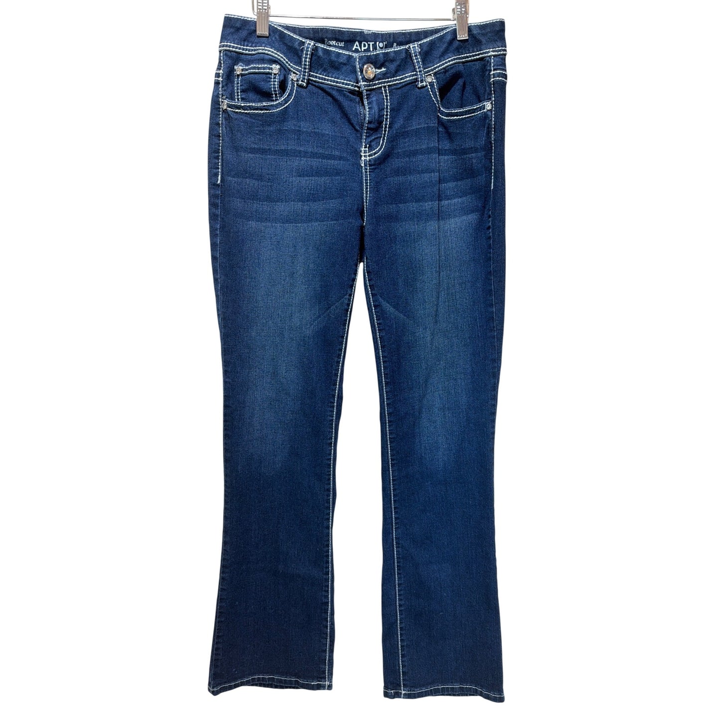 Apt 9 Y2K Embellished Pocket Bootcut Dark Wash Jeans