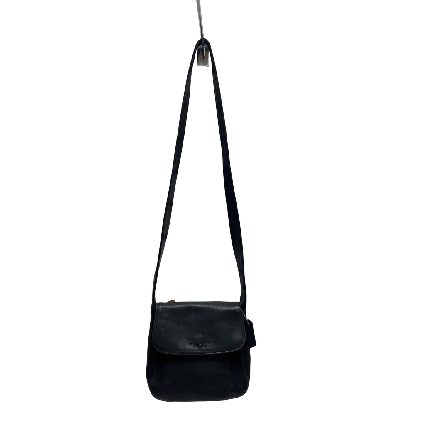 Coach Vintage Black Leather Lexington Flap Crossbody 4185