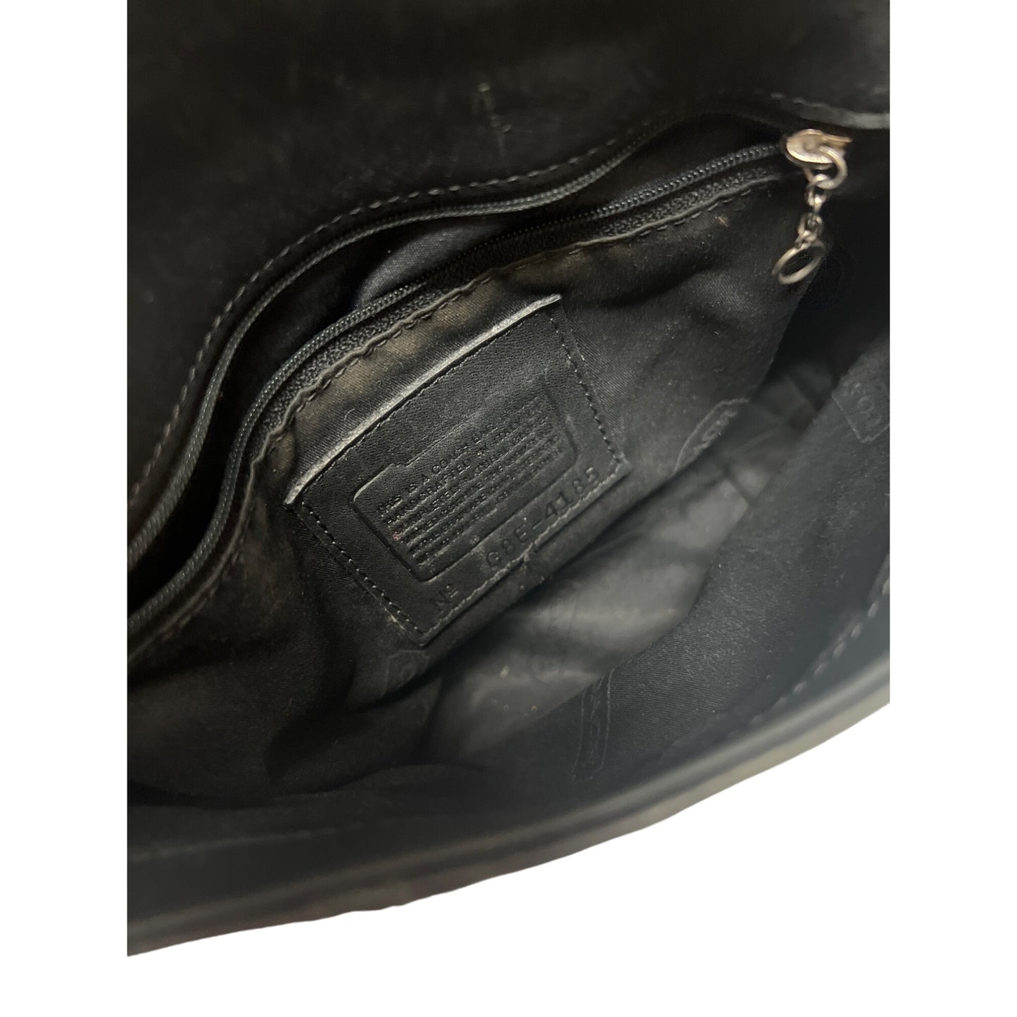 Coach Vintage Black Leather Lexington Flap Crossbody 4185