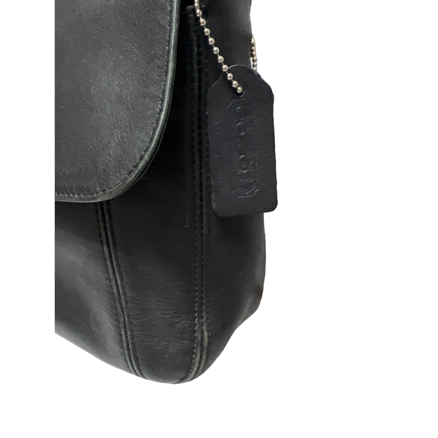 Coach Vintage Black Leather Lexington Flap Crossbody 4185