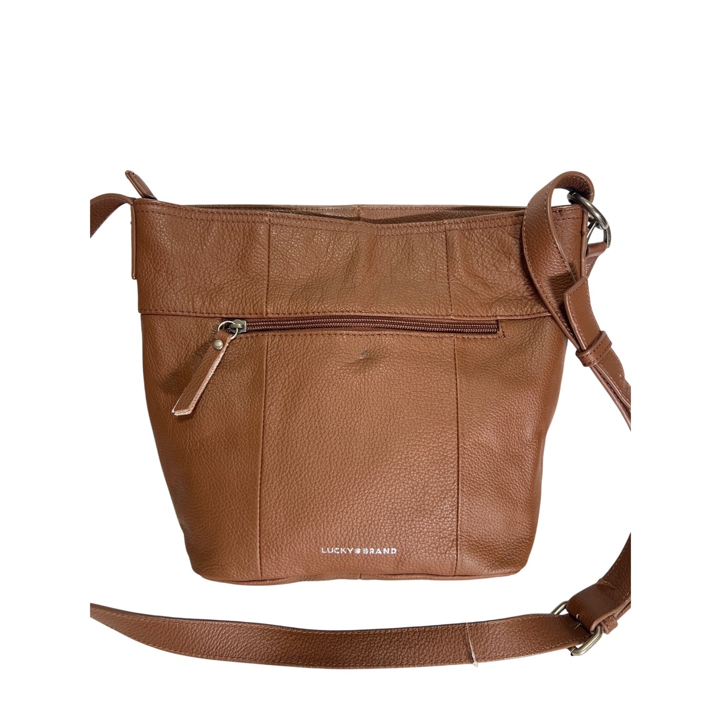 Lucky Brand NWT Brandy Shadow Leather Drawstring Boho Bucket Bag