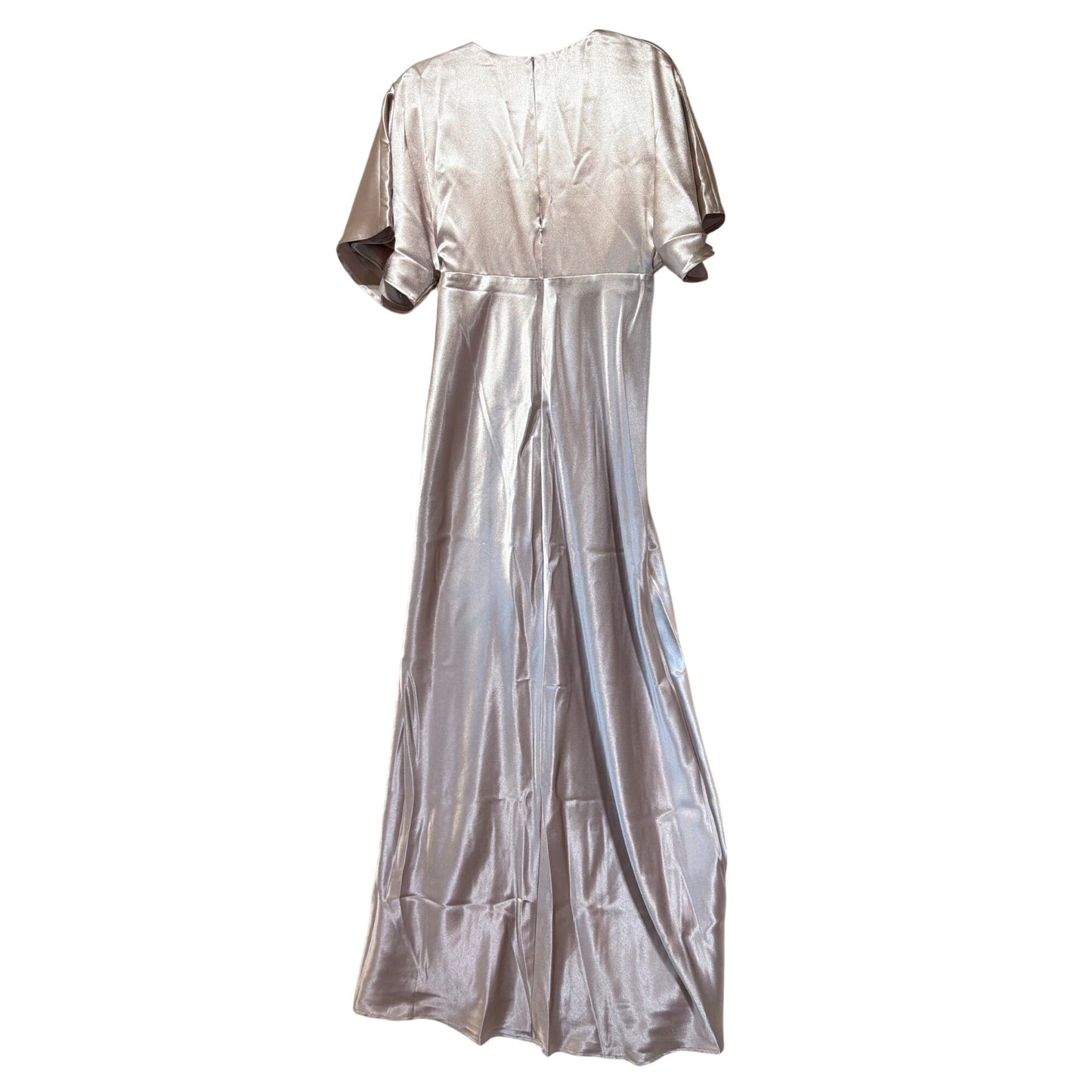 Birdy Grey Jesse Kimono Satin Maxi Dress Champagne L