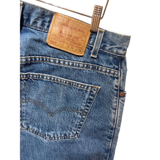 Levis 560 Blue Relaxed Fit Tapered Leg Jeans Vintage Y2K 2002 Mens 36x30