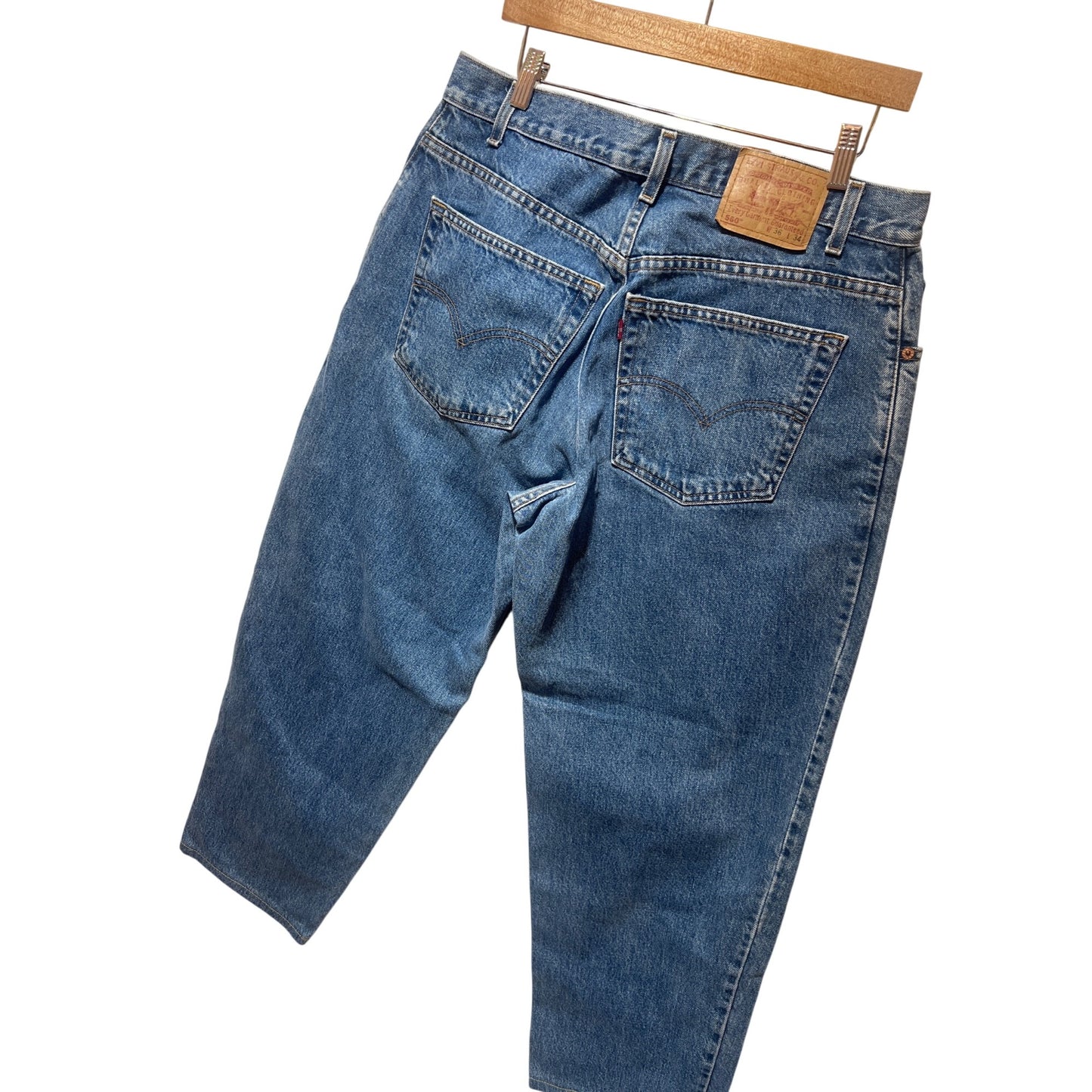 Levis 560 Blue Relaxed Fit Tapered Leg Jeans Vintage Y2K 2002 Mens 36x30