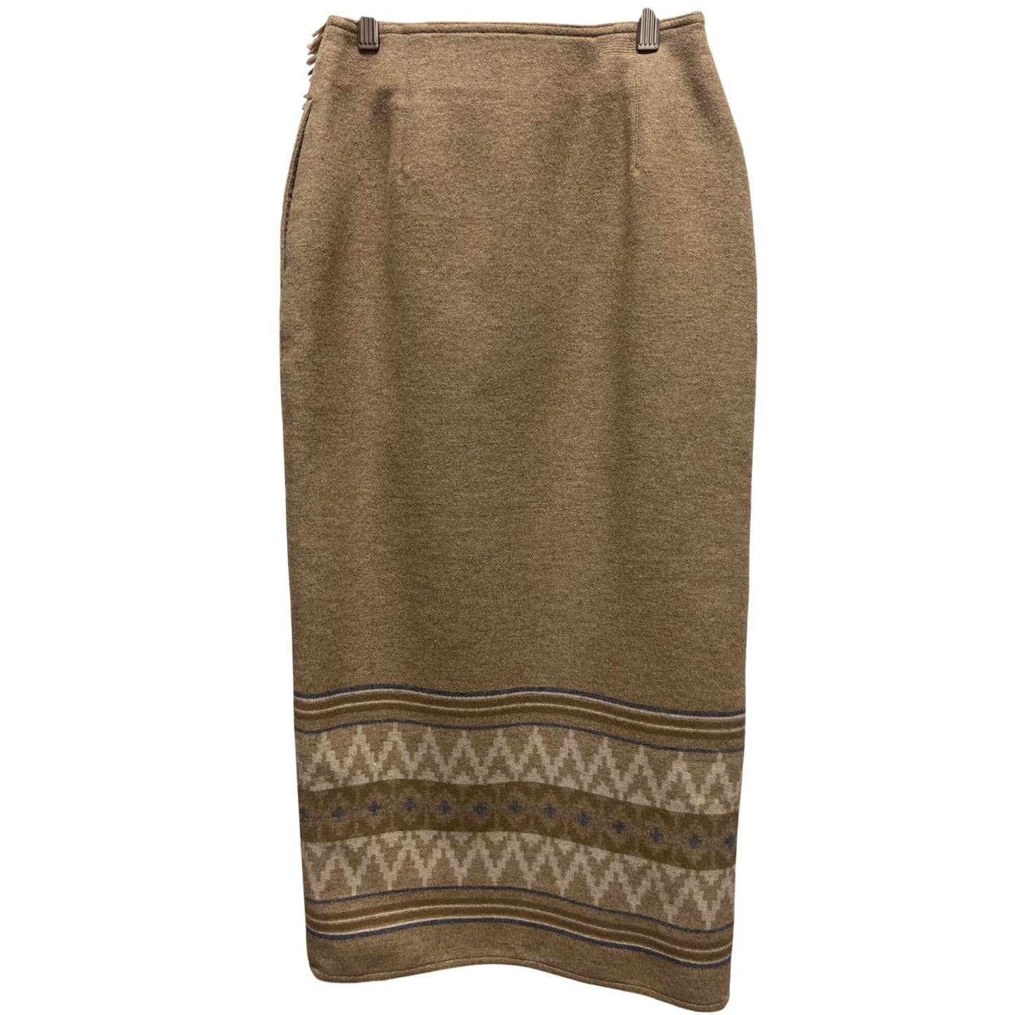 LizSport Vintage 90's Tan Wool Pencil Wrap Winter Skirt