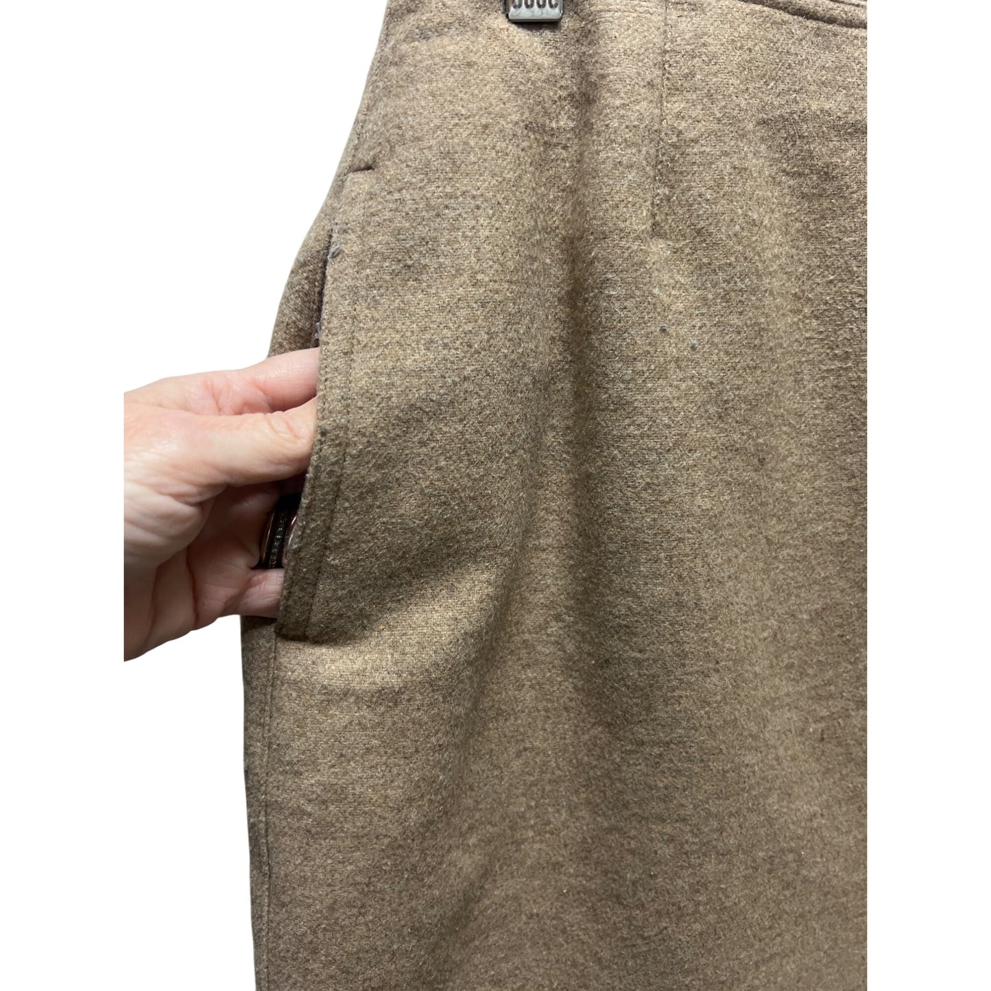 LizSport Vintage 90's Tan Wool Pencil Wrap Winter Skirt