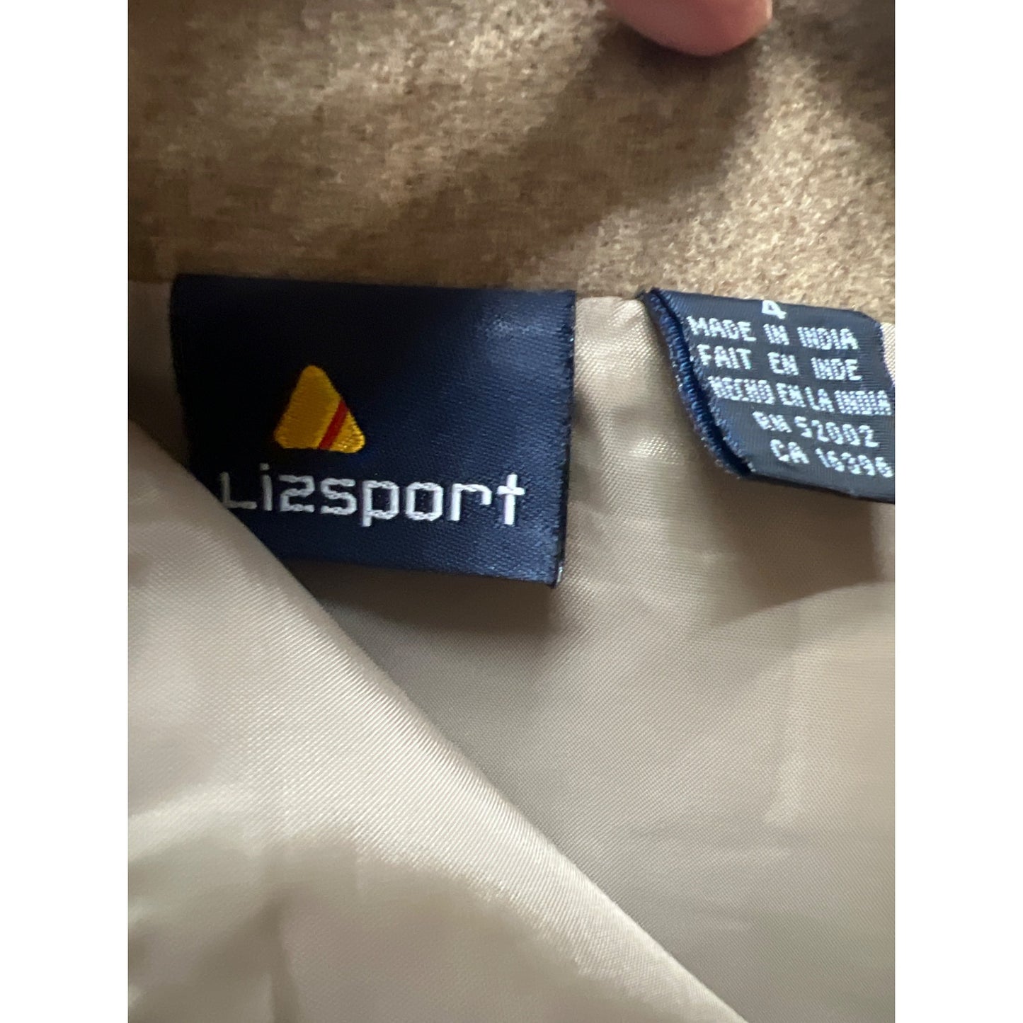 LizSport Vintage 90's Tan Wool Pencil Wrap Winter Skirt