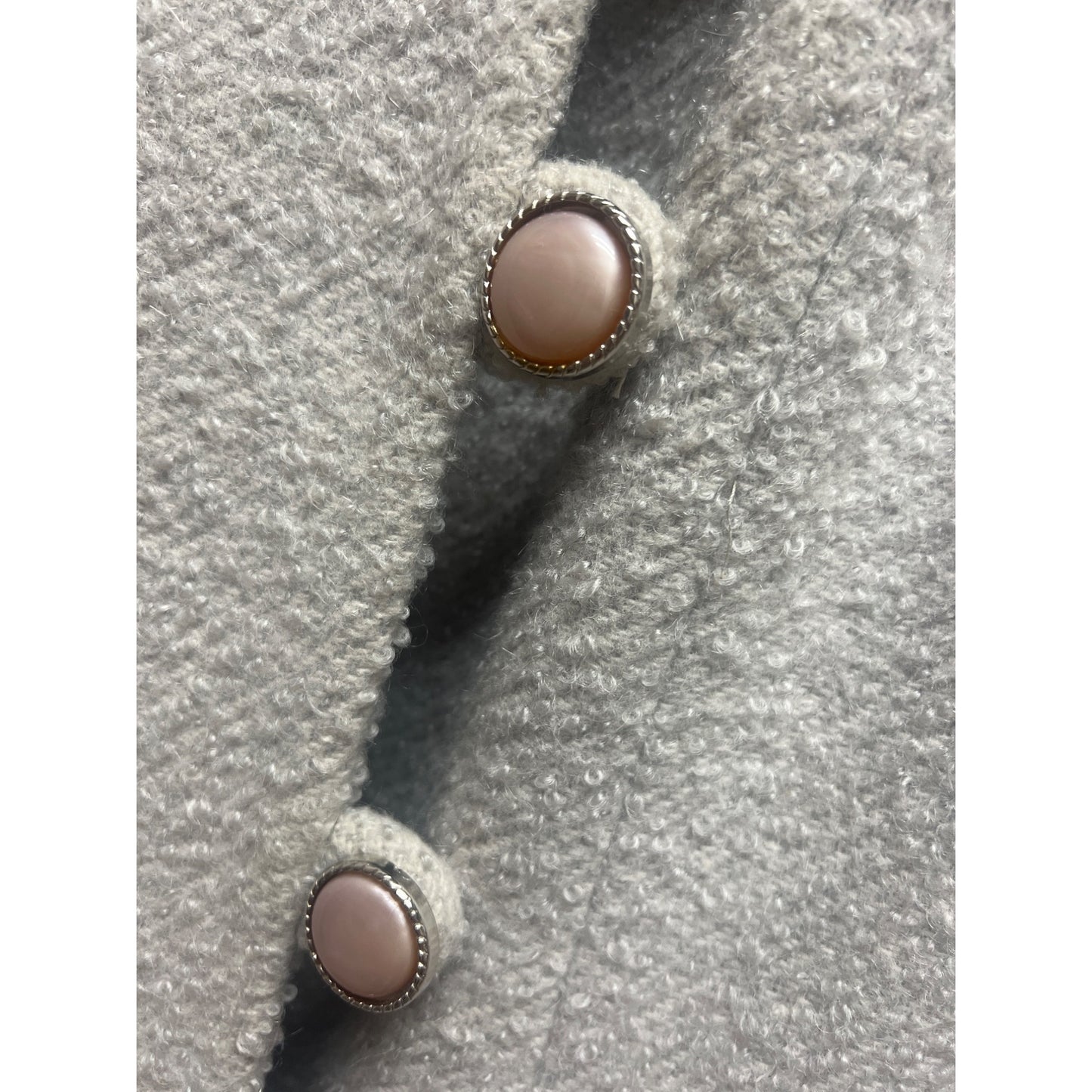 Winkleman's Vintage 50's Ivory White Wool Coat with Fur Collar