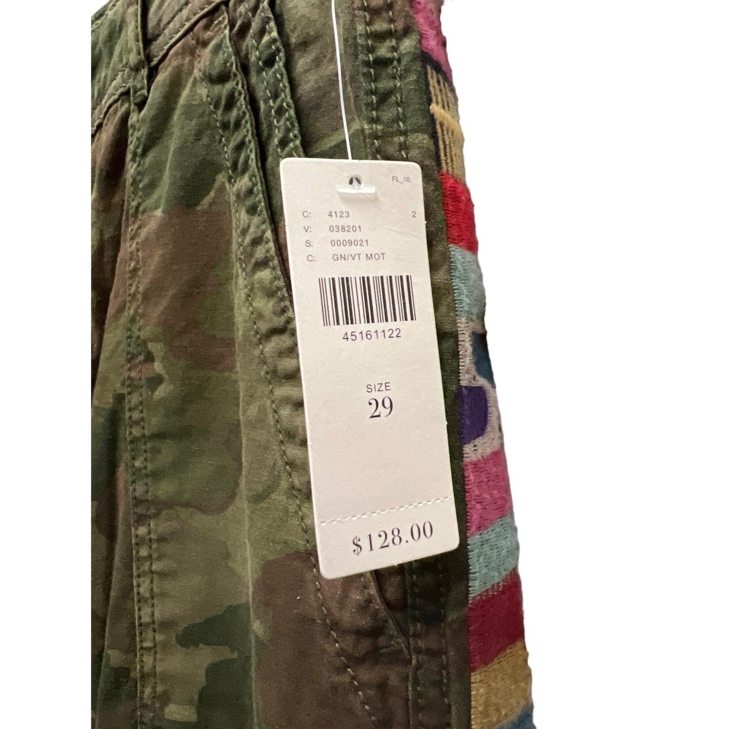 Anthropologie NWT Camo with Multicolor Striped Wanderer Utility Pants