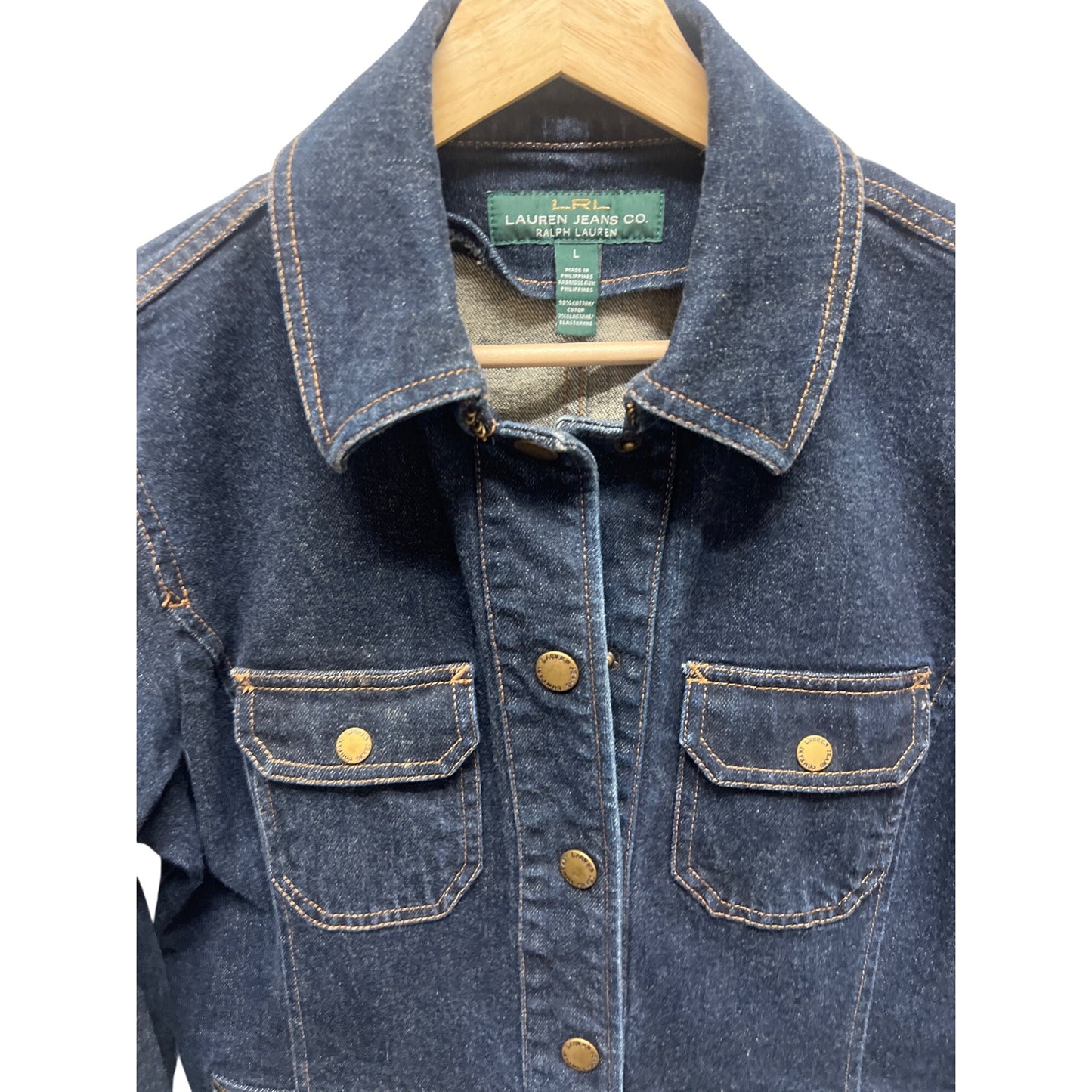 Lauren Ralph Lauren Jeans Co Blue Denim Blazer Jacket