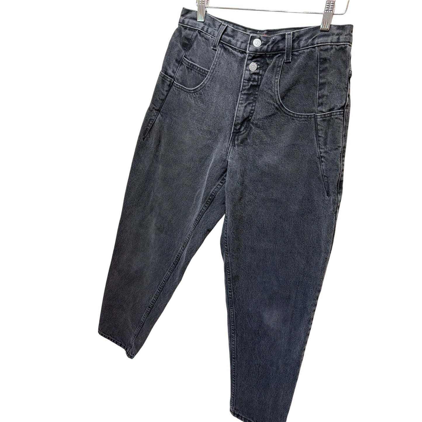 Guess By Georges Marciano Vintage 80s Black High-Waisted Pascal Fit Denim Jeans W30 L32 USA Made