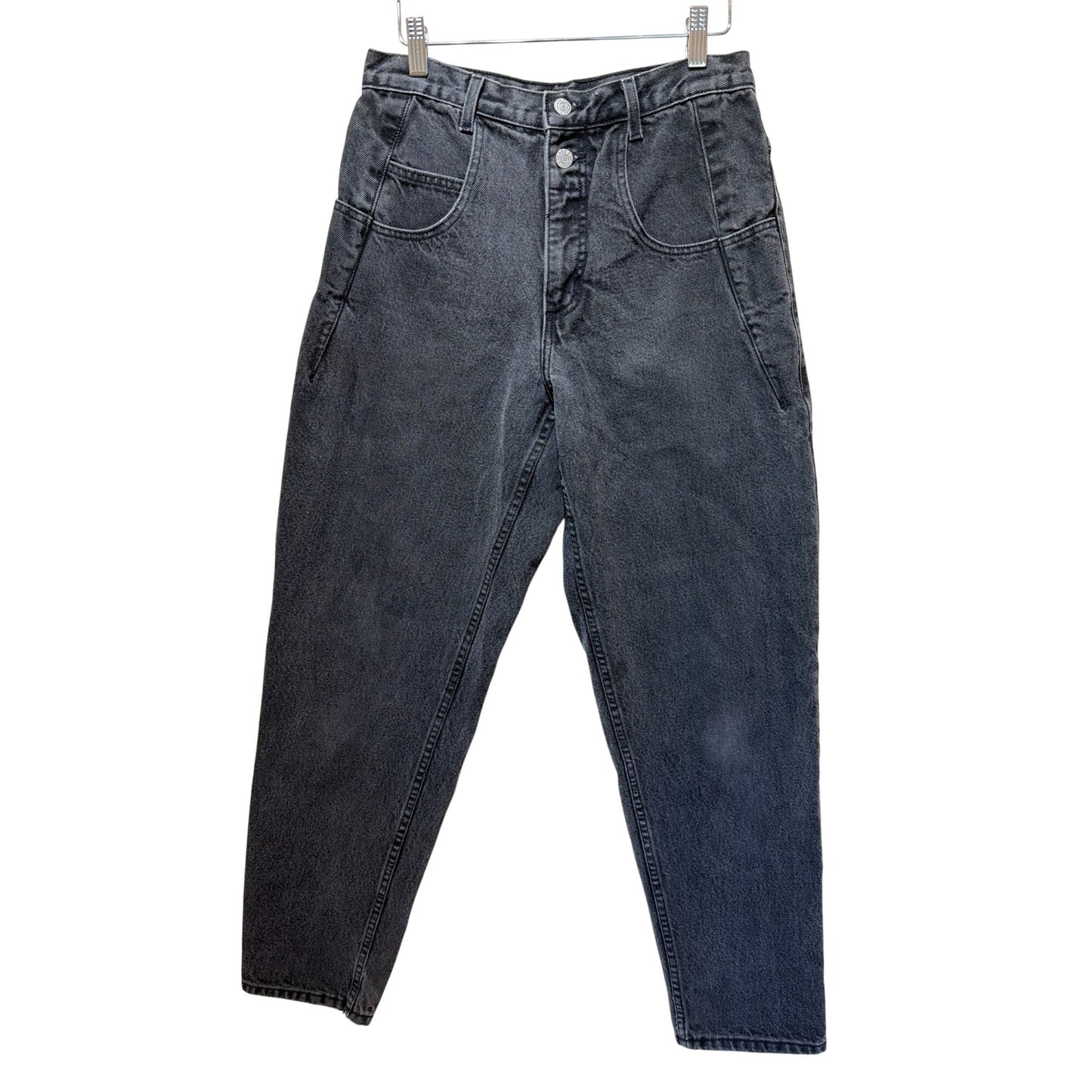 Guess By Georges Marciano Vintage 80s Black High-Waisted Pascal Fit Denim Jeans W30 L32 USA Made