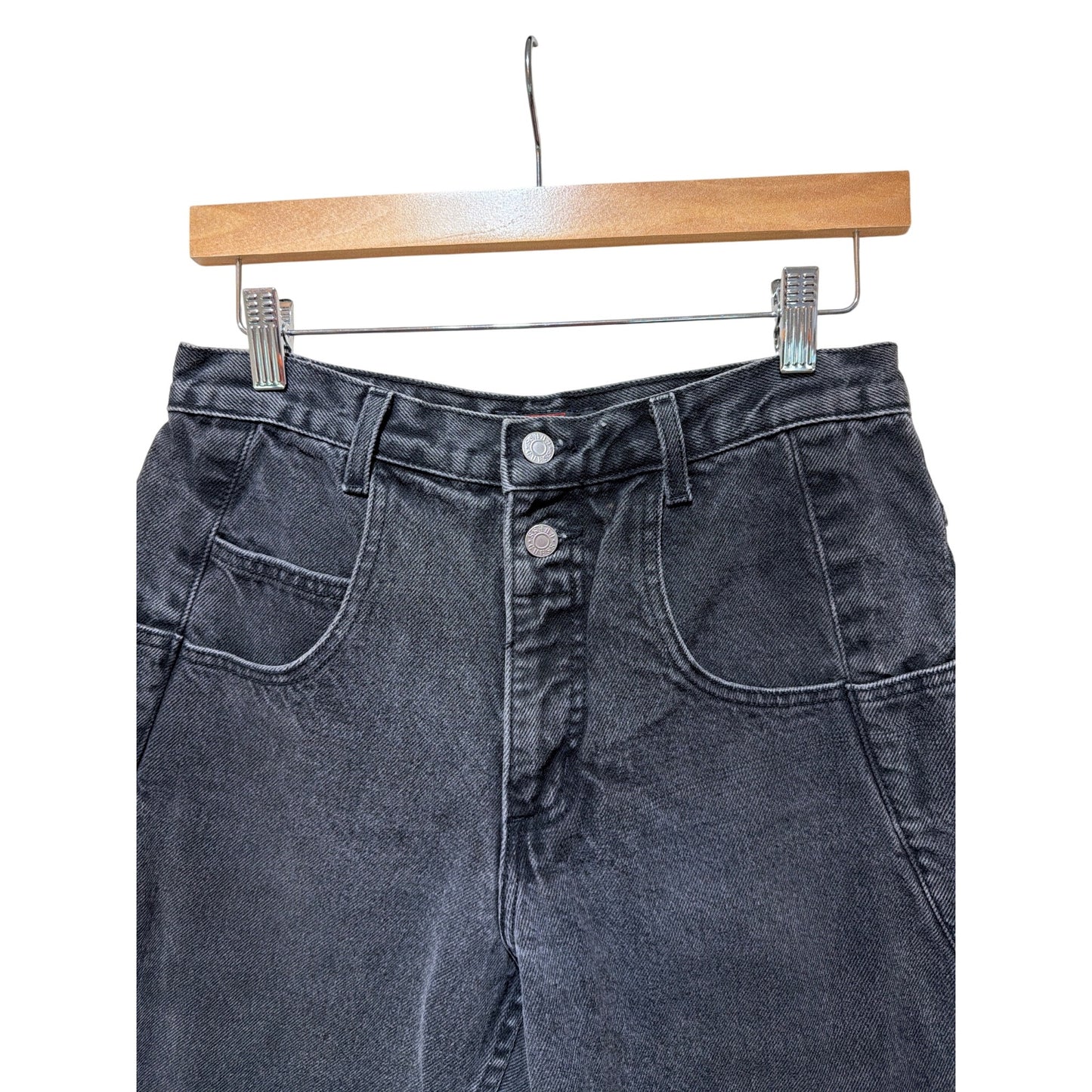 Guess By Georges Marciano Vintage 80s Black High-Waisted Pascal Fit Denim Jeans W30 L32 USA Made