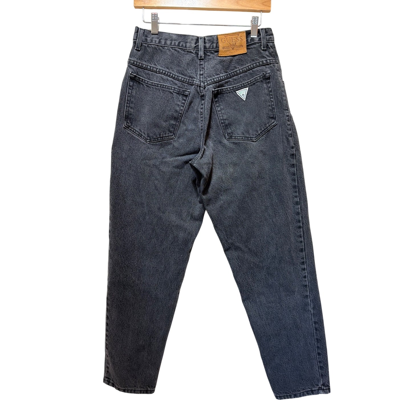 Guess By Georges Marciano Vintage 80s Black High-Waisted Pascal Fit Denim Jeans W30 L32 USA Made