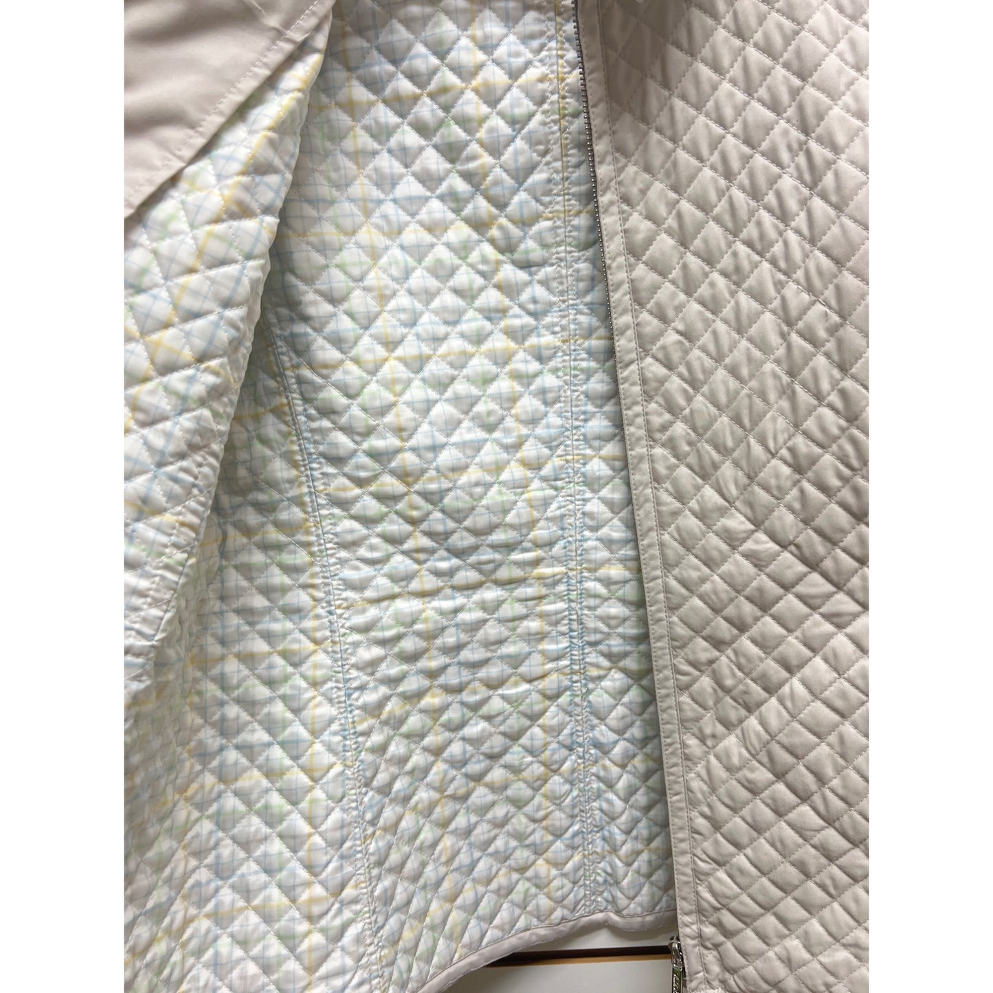 Brooks Brothers 346 Off White Quilted Chore Coat