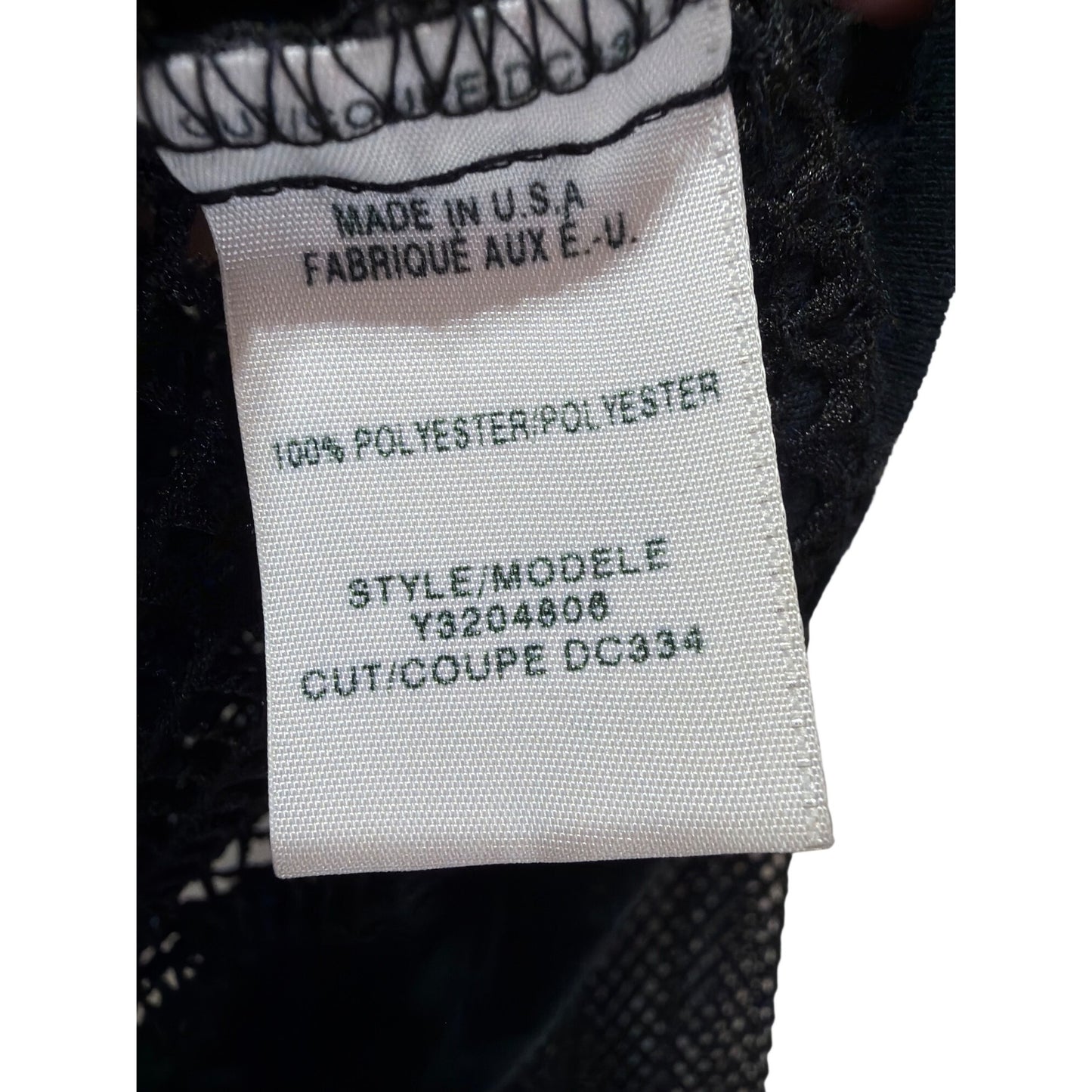 Guess Jeans Vintage 90s Black Mesh Zippered Hoodie Heavy Fishnet Large Made In USA