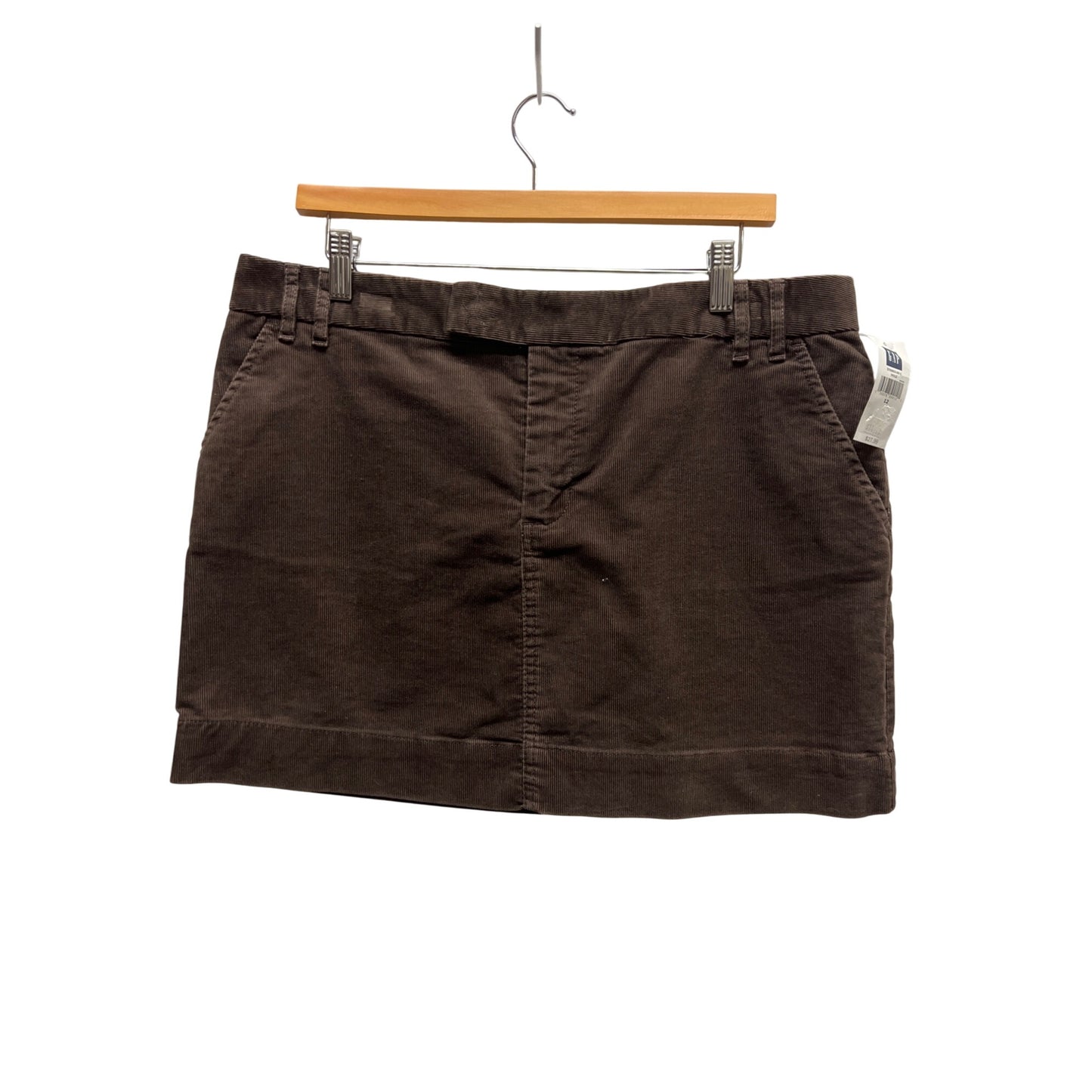 Gap NWT Y2K Low Rise Brown Corduroy Mini Pencil Skirt