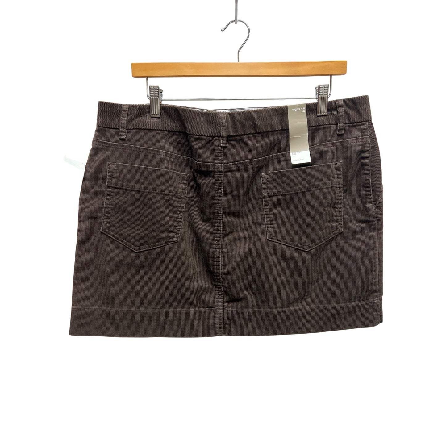 Gap NWT Y2K Low Rise Brown Corduroy Mini Pencil Skirt