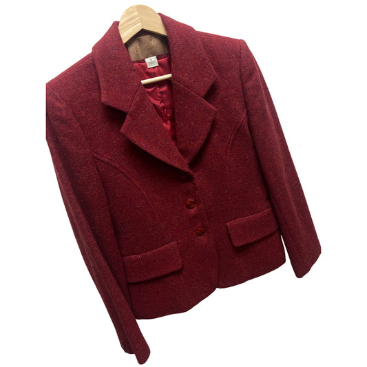 Saville Vintage 80's Red Wool Tailored Blazer