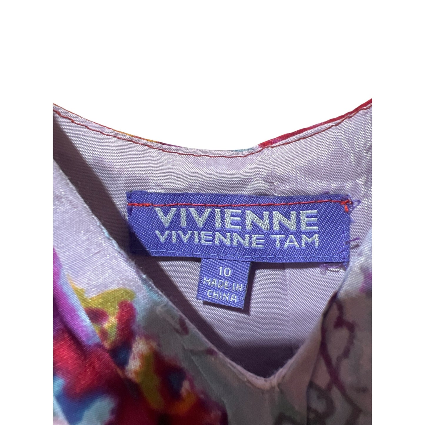 Vivienne Tam Y2K Silk Blend Pleated Watercolor Floral Sleeveless Dress Size 10