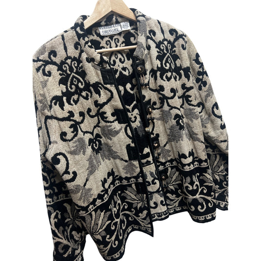 Flashback Couture Vintage 90's Black and Tan Floral Jacket