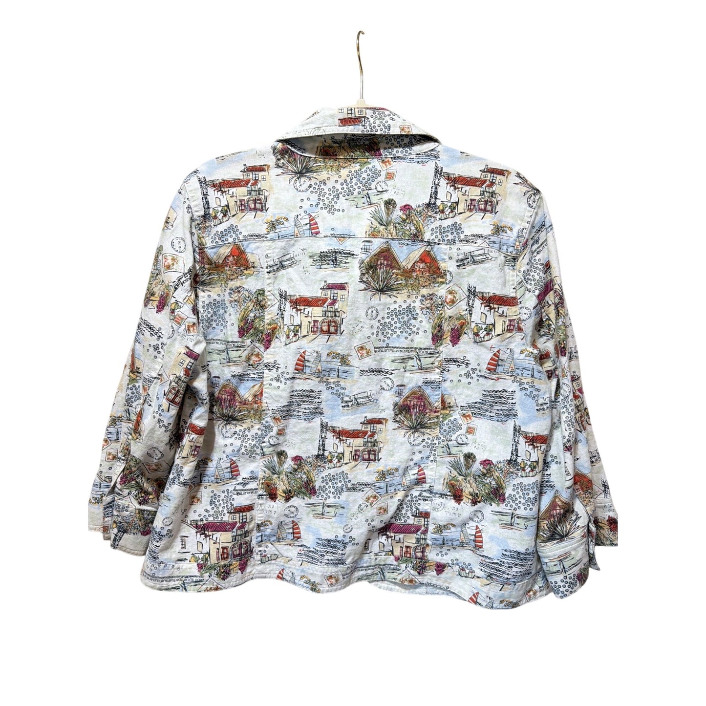 Christopher & Banks Petite Coastal-Themed Linen Cotton Jacket P/L