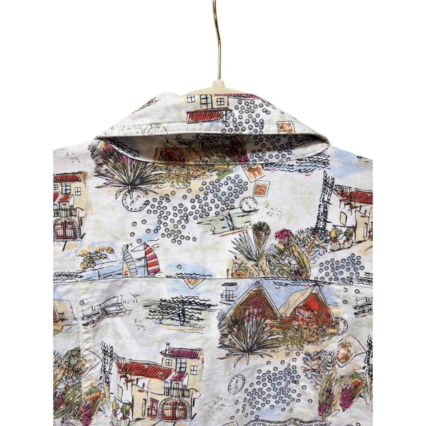 Christopher & Banks Petite Coastal-Themed Linen Cotton Jacket P/L