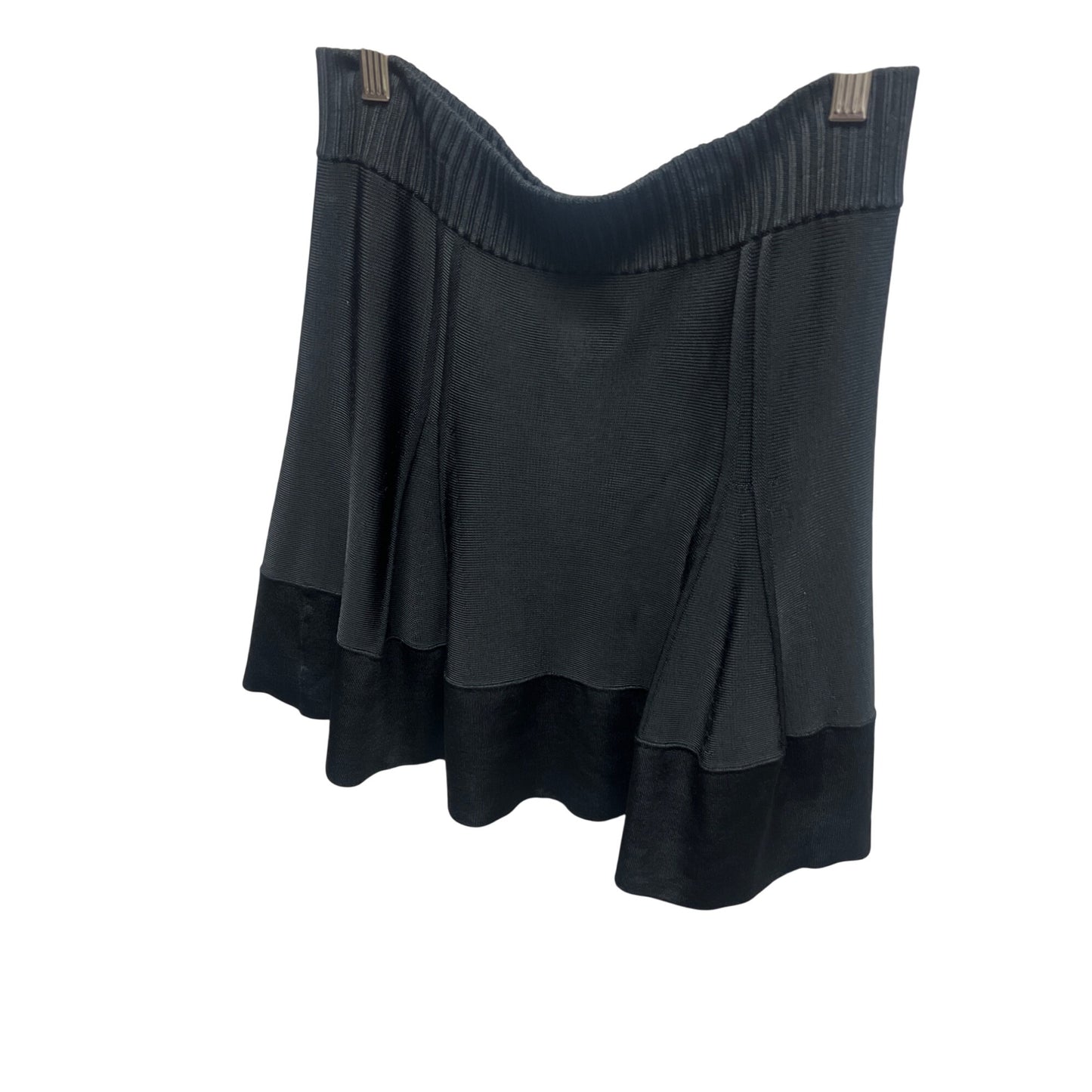 A.L.C. Black Knit Stretch Circle Mini Skirt