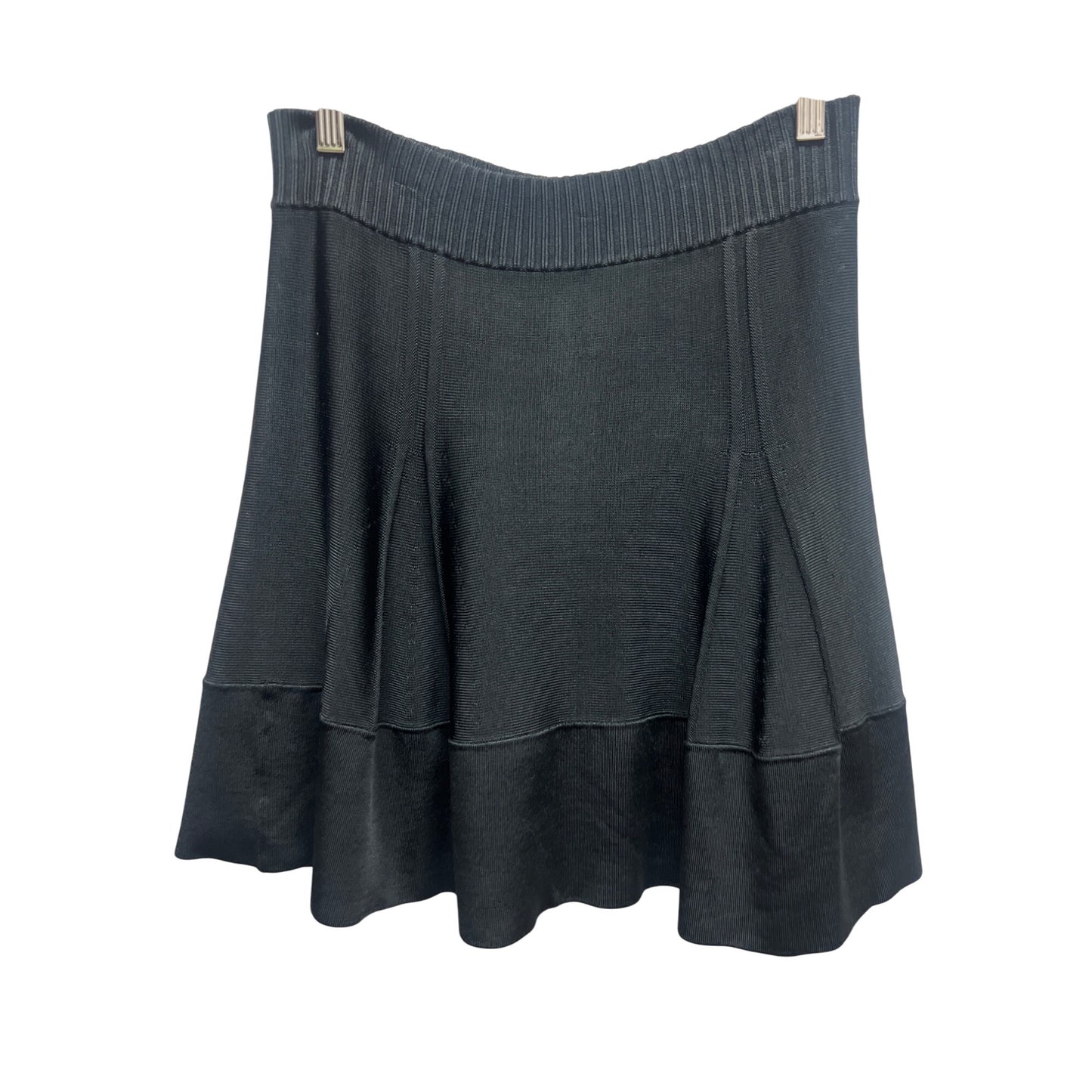 A.L.C. Black Knit Stretch Circle Mini Skirt