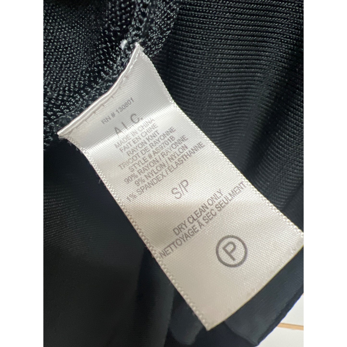 A.L.C. Black Knit Stretch Circle Mini Skirt