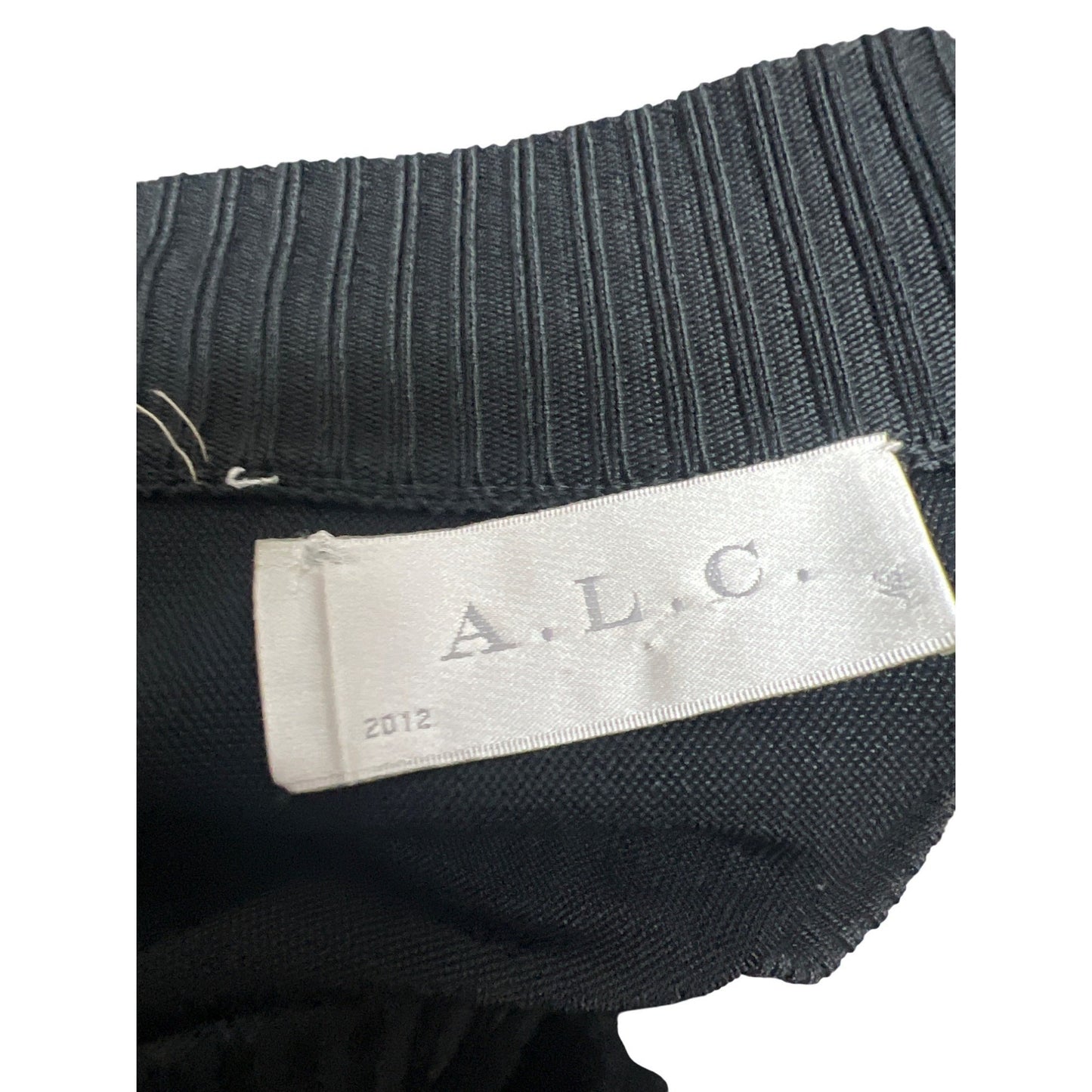 A.L.C. Black Knit Stretch Circle Mini Skirt