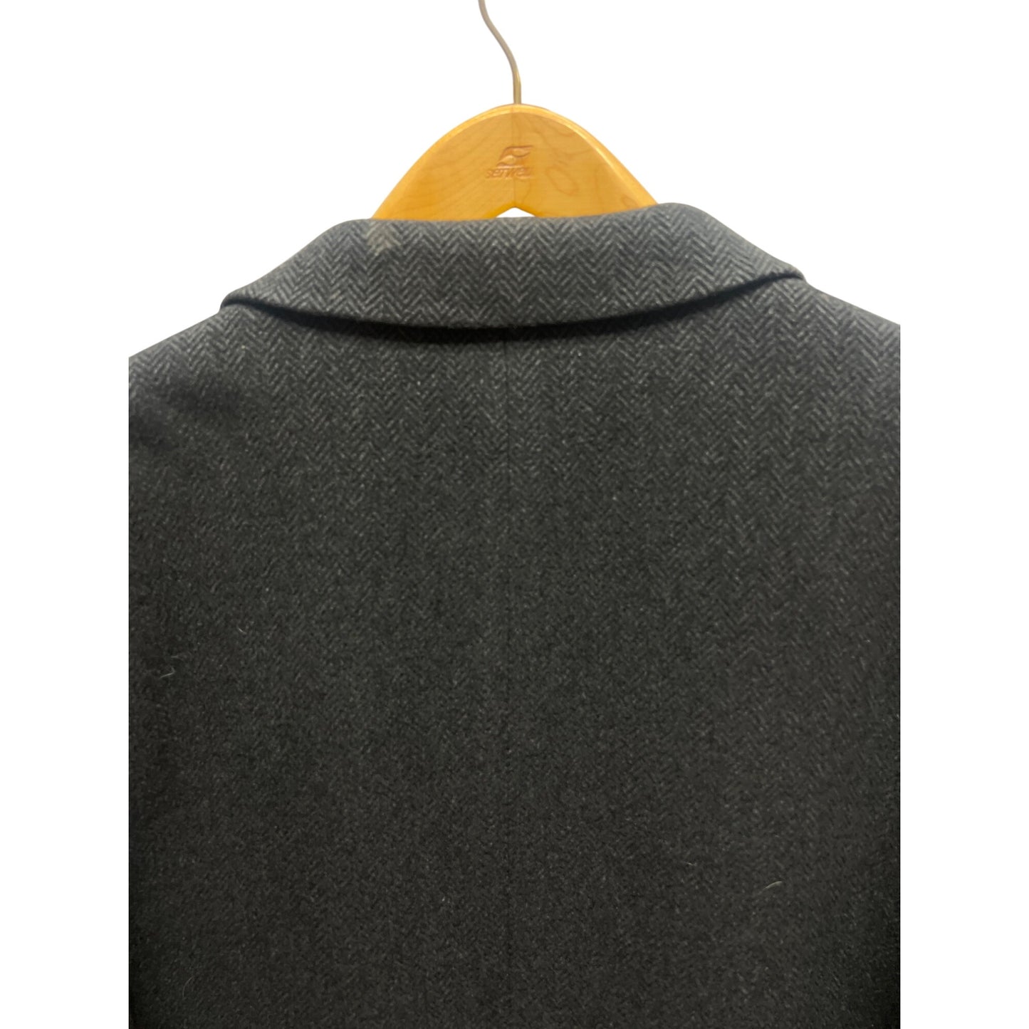 Lauren Ralph Lauren Dark Gray Cashmere Wool Blend Overcoat Trench