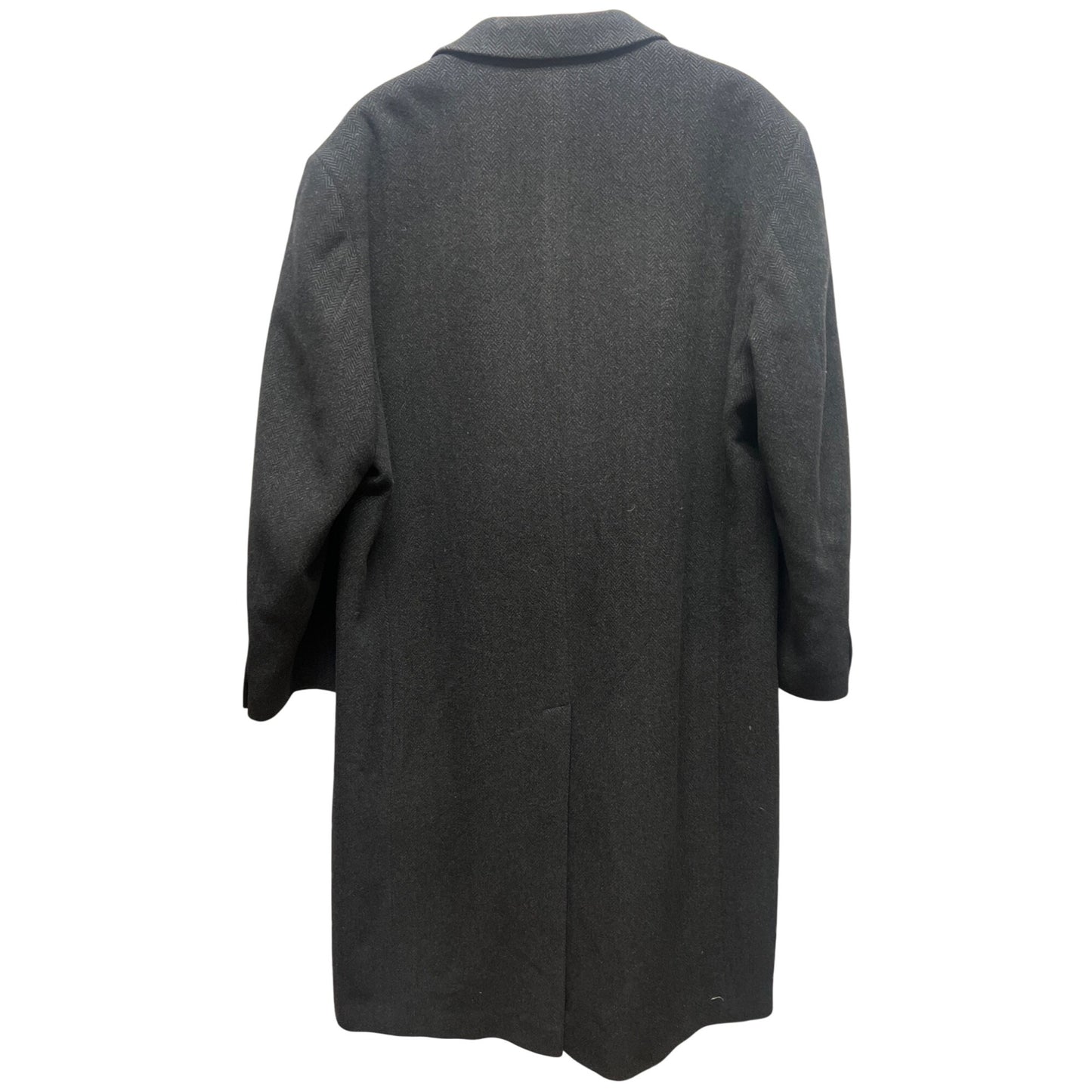 Lauren Ralph Lauren Dark Gray Cashmere Wool Blend Overcoat Trench