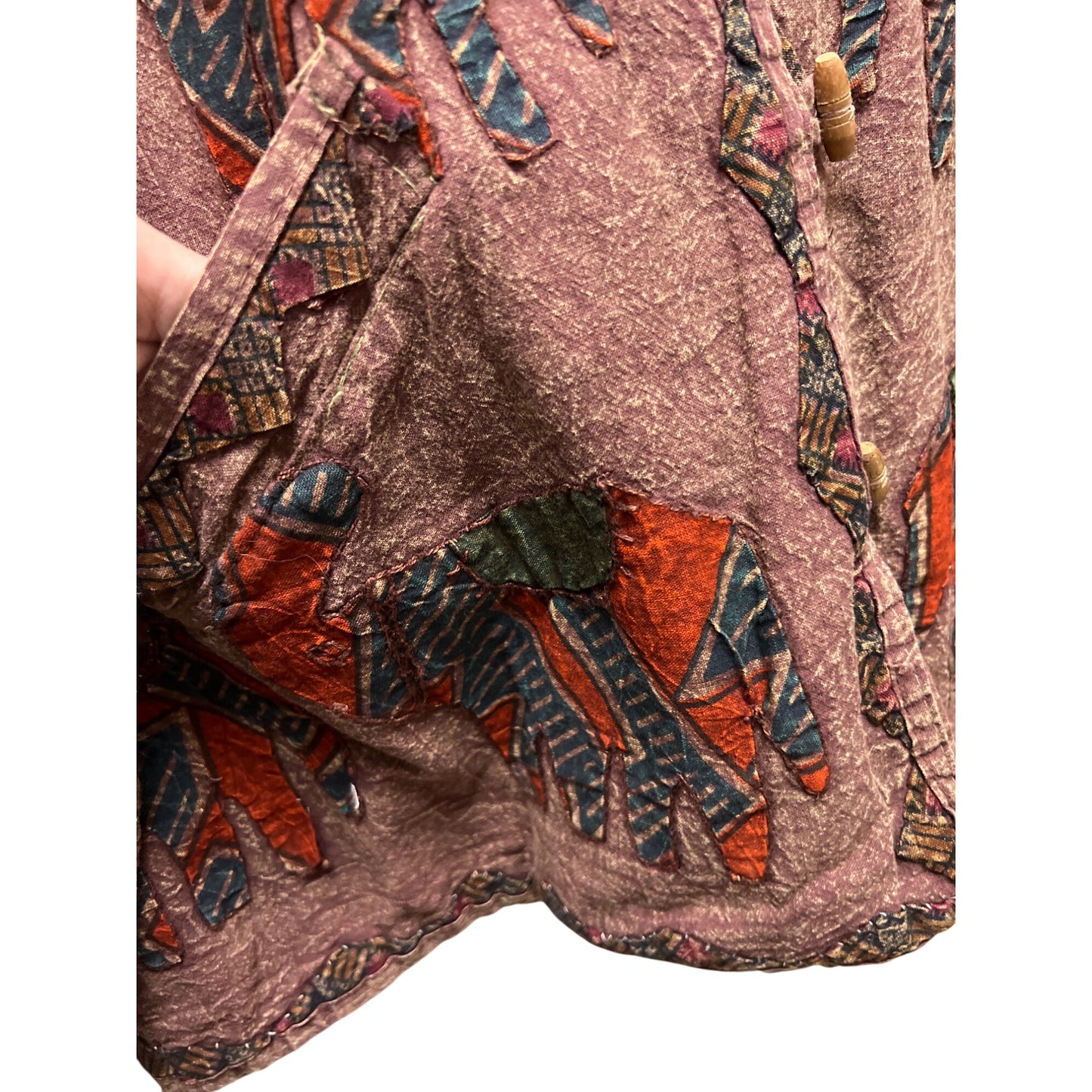 Orvis Vintage Embroidered Aplique Art to Wear Elephant Jacket