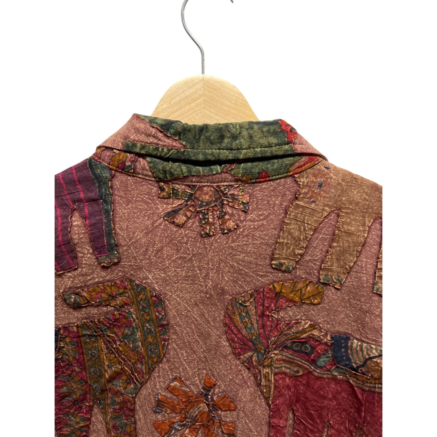 Orvis Vintage Embroidered Aplique Art to Wear Elephant Jacket