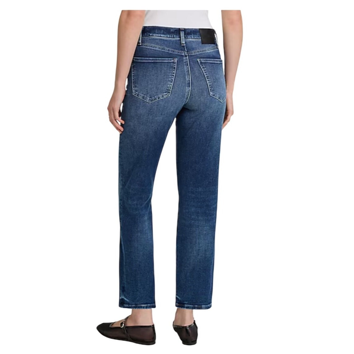 Express Straight Ankle High Rise Blue Denim Jeans Size 10R