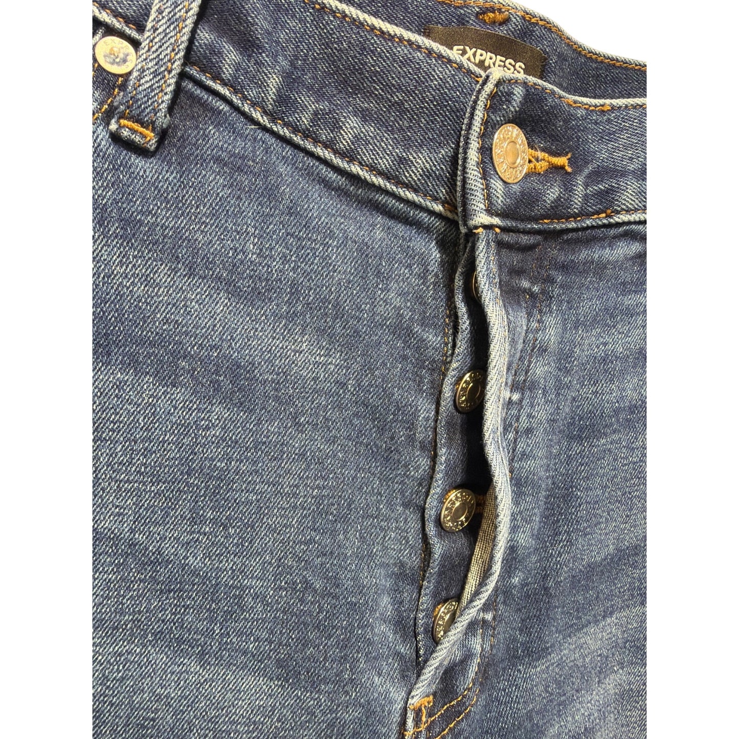 Express Straight Ankle High Rise Blue Denim Jeans Size 10R