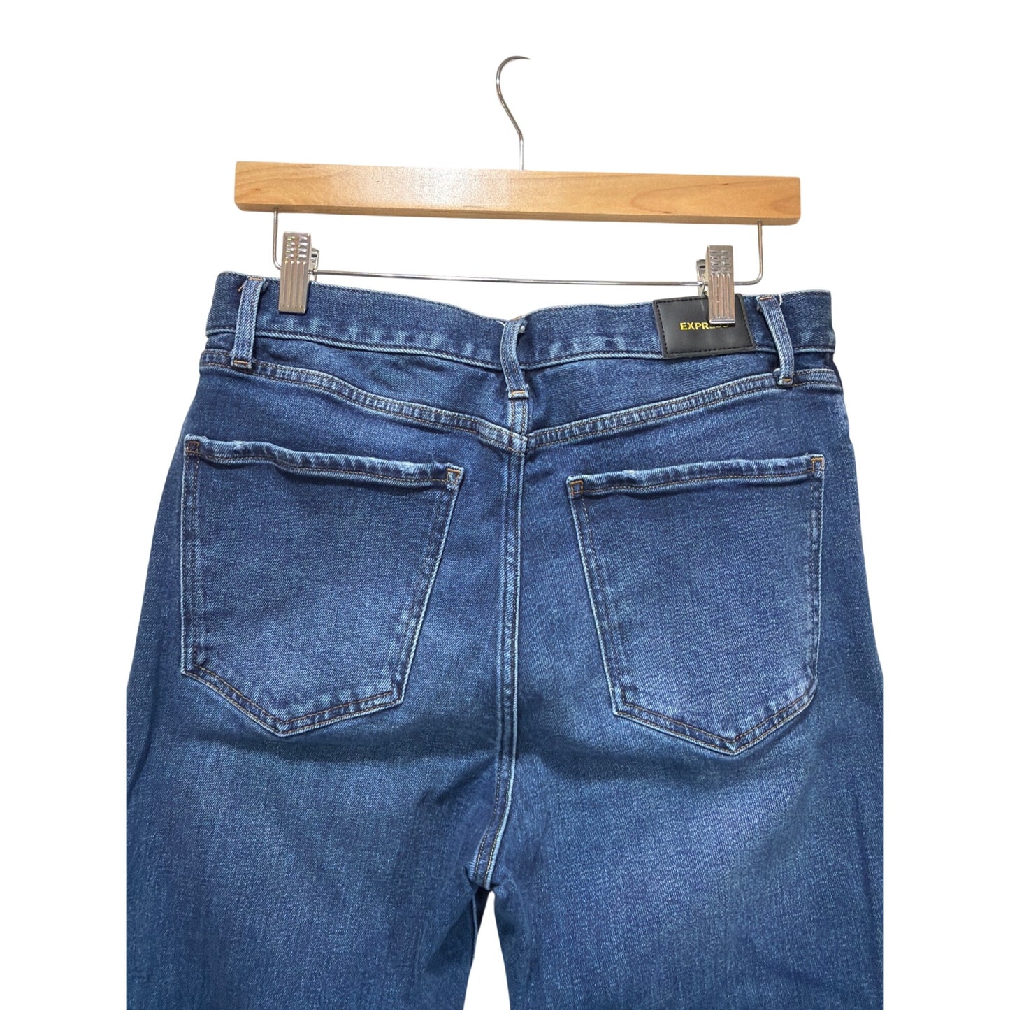 Express Straight Ankle High Rise Blue Denim Jeans Size 10R