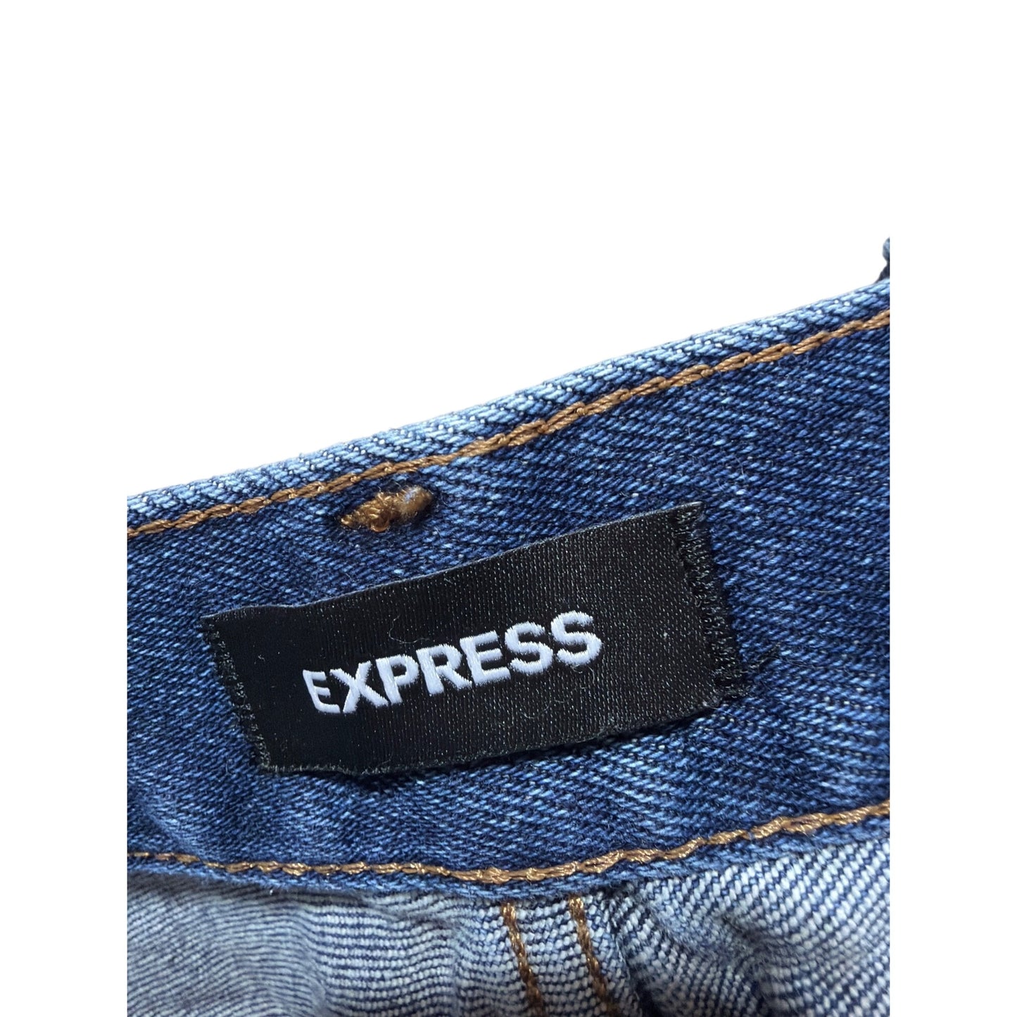 Express Straight Ankle High Rise Blue Denim Jeans Size 10R