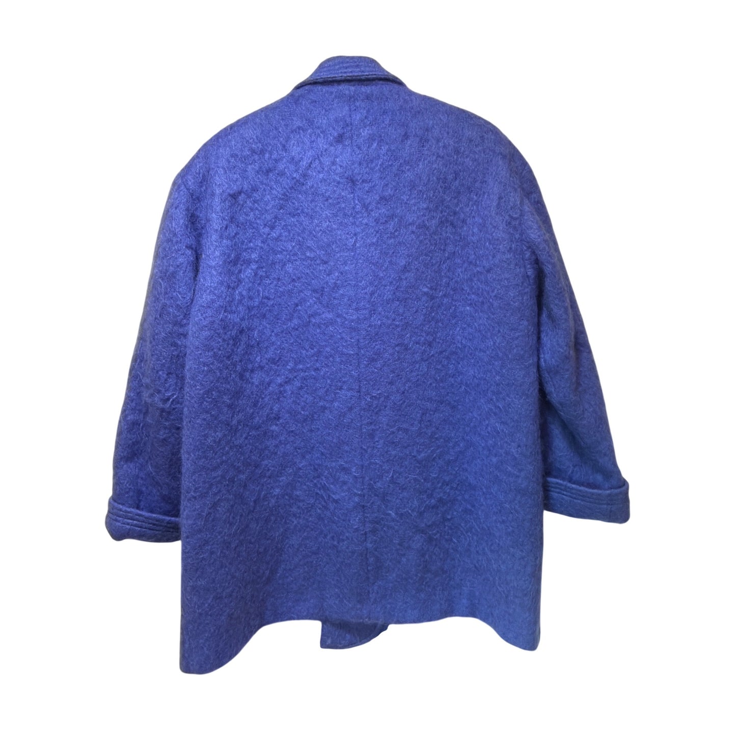 Loring Womens Vintage 90's Mohair Blend Coat Purple 16P Button Front Long Sleeve Made In USA