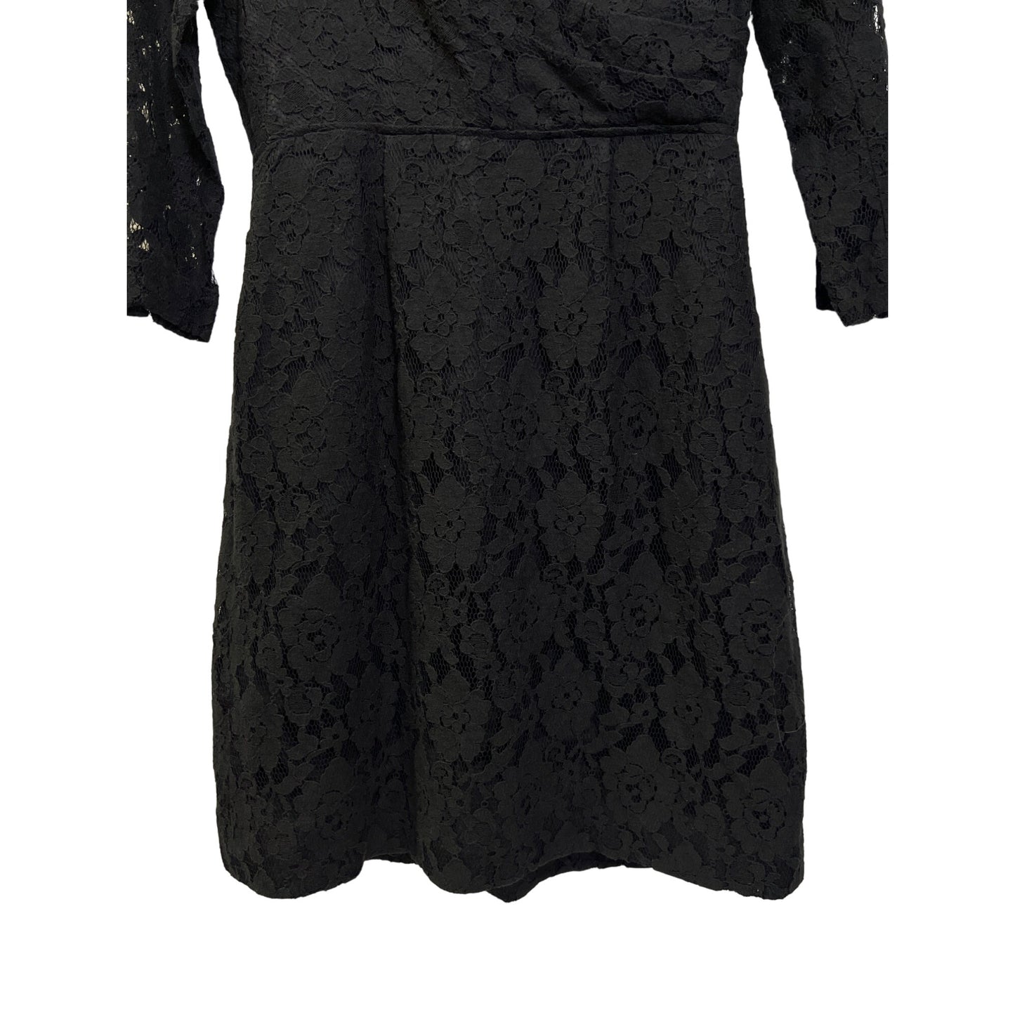 J. Crew Factory Black Lace Overlay Cocktail Dress