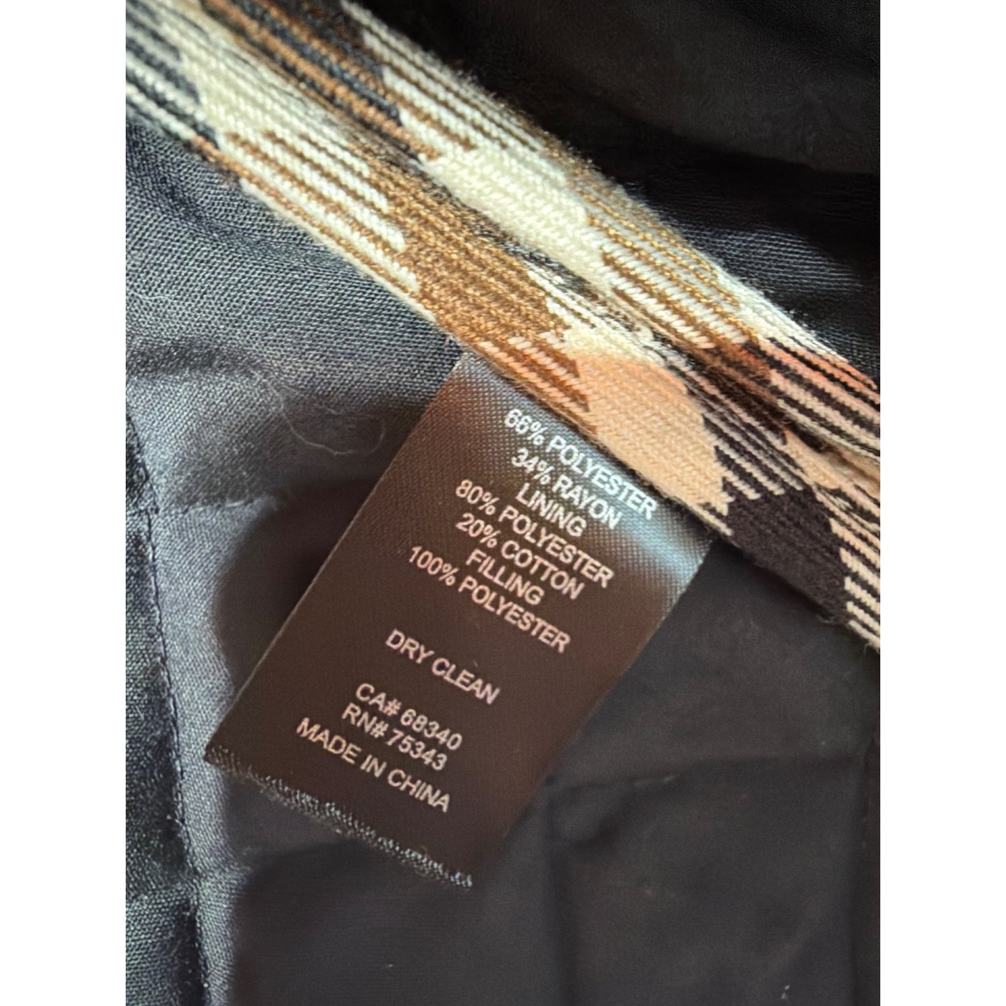 Plaid Quilted Bailey/44 Vest With Bow Details - Womens Large - Brown & Black