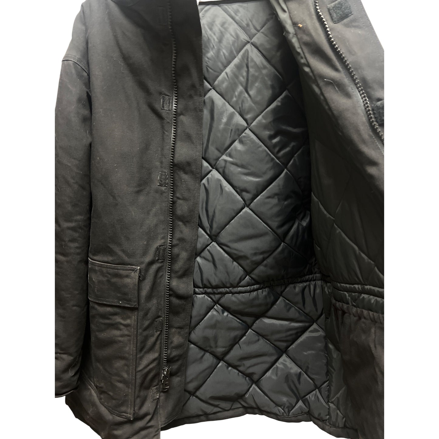 Carhartt Vintage WIP Siberian Black Canvas Parka Chore Coat