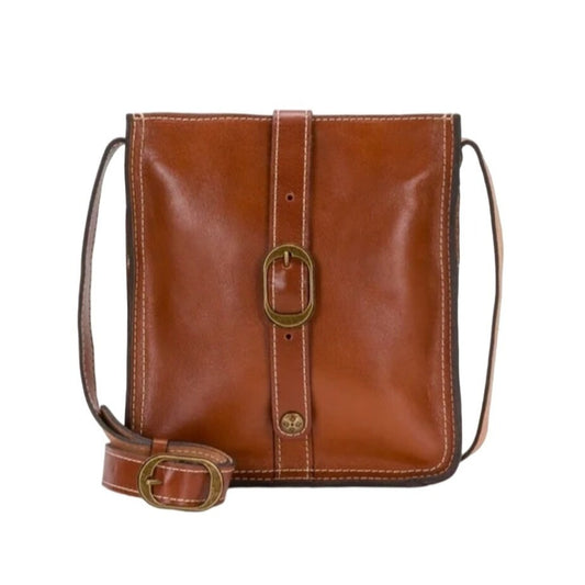 Patricia Nash Venezia Smooth Heritage Tan Crossbody Purse