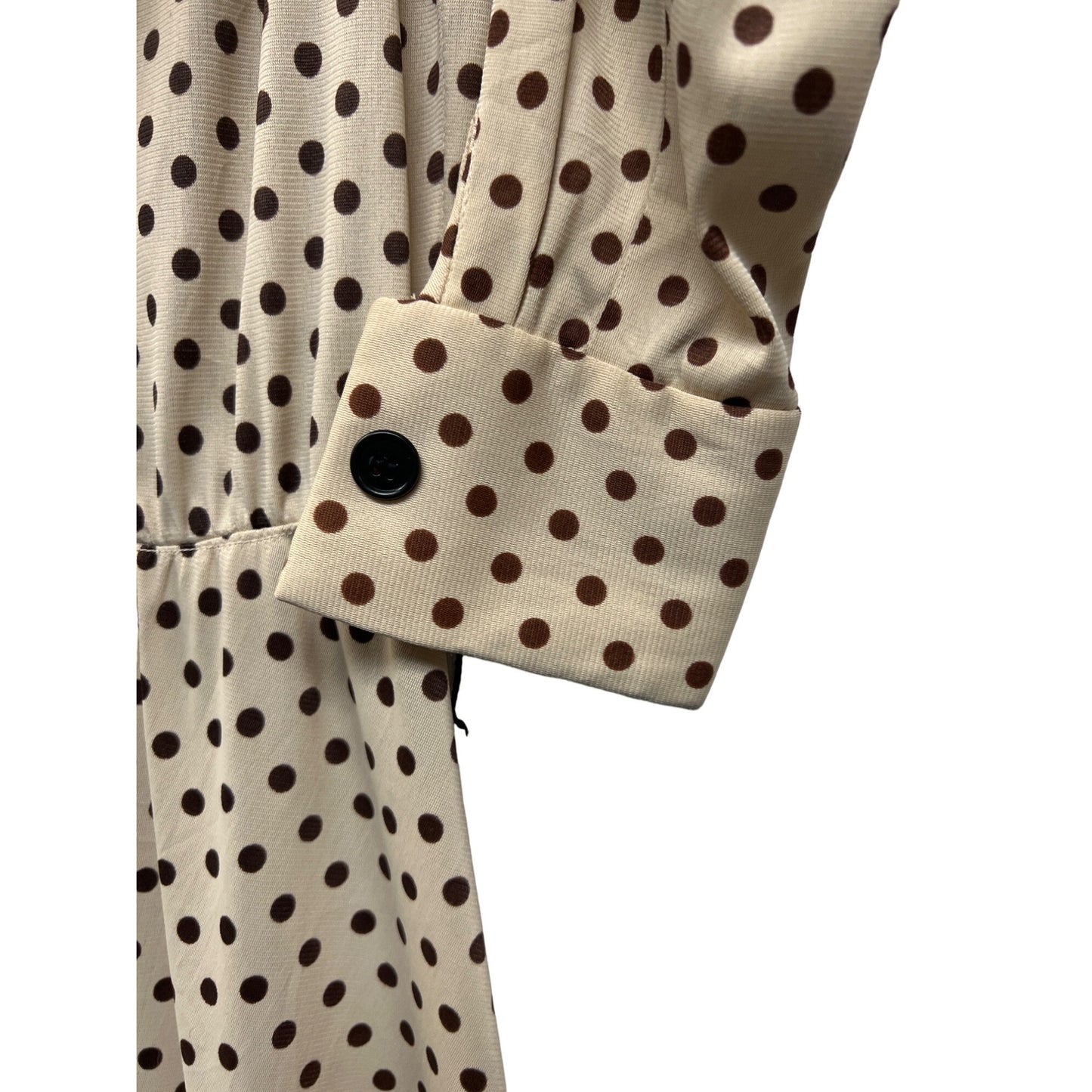 Saks Fifth Avenue Vintage 70's Polka Dot Shirt Dress