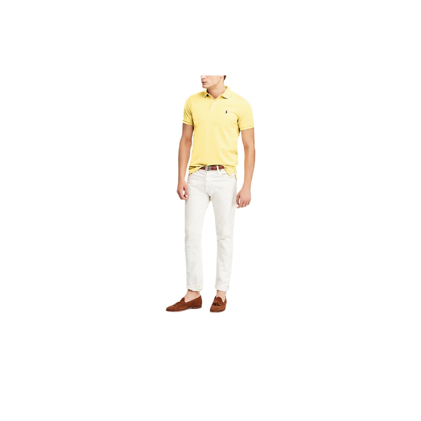 Polo Ralph Lauren Yellow Polo Shirt with Blue Jockey